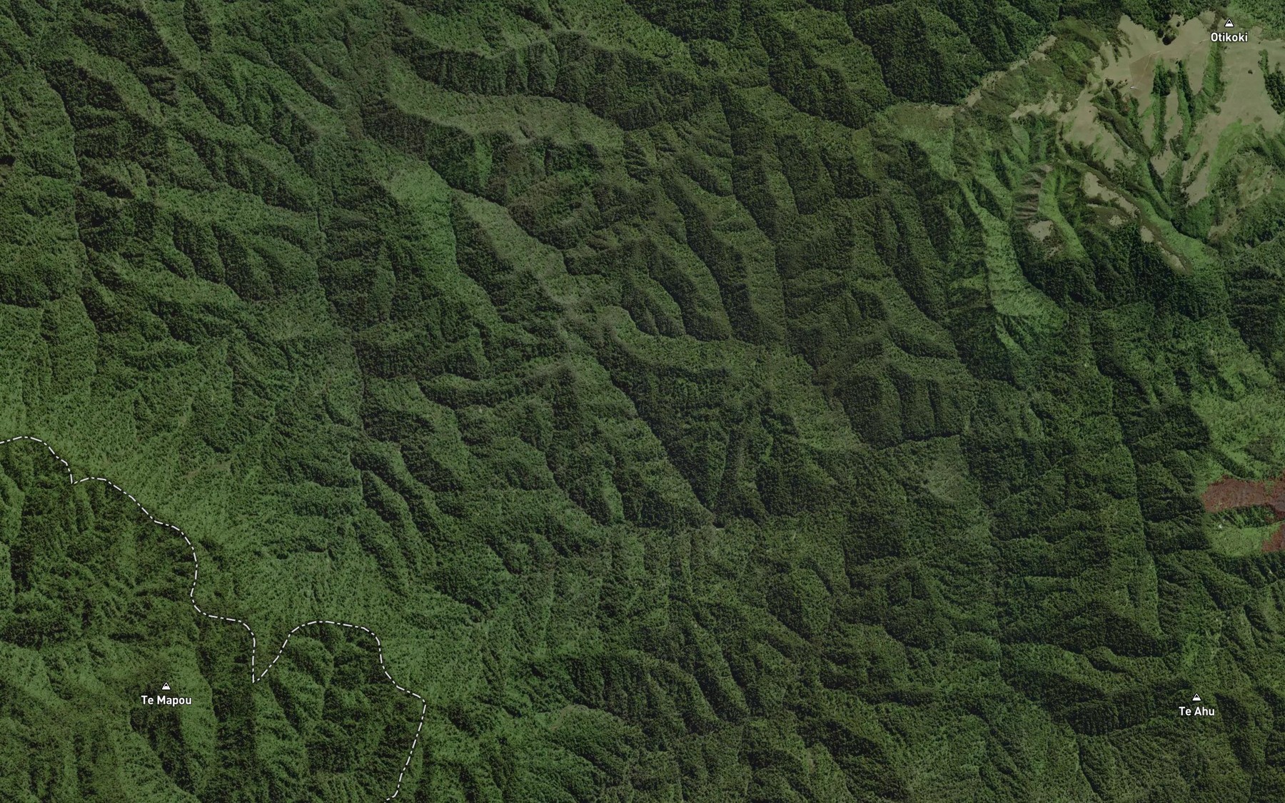 Satellite map of the Tangahoe Stream