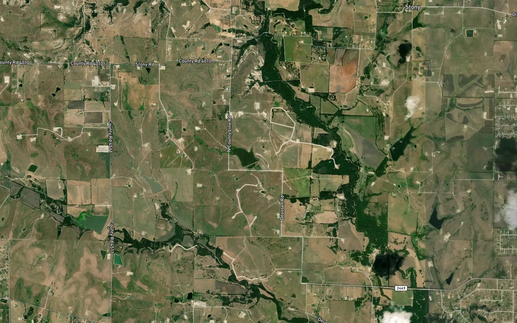 Satellite map of the Deussen Reservoir