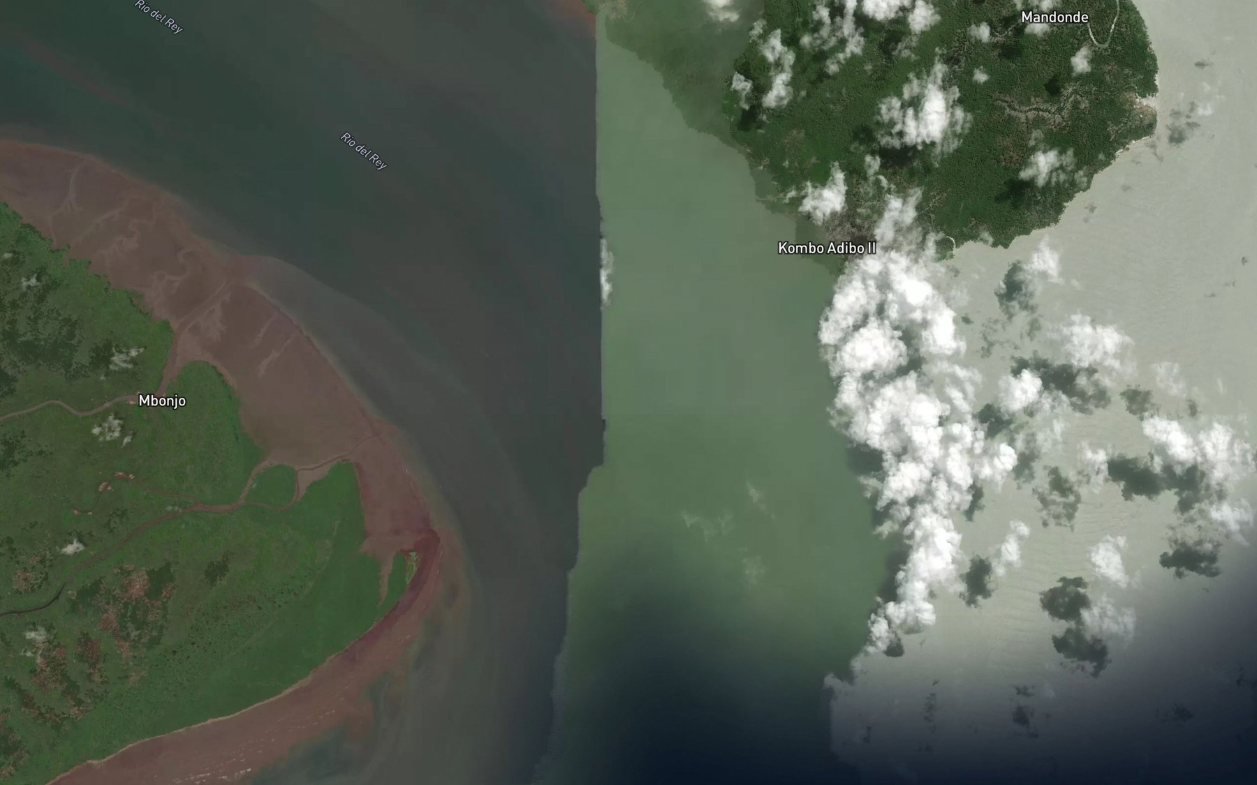 Satellite map of the Rio del Rey