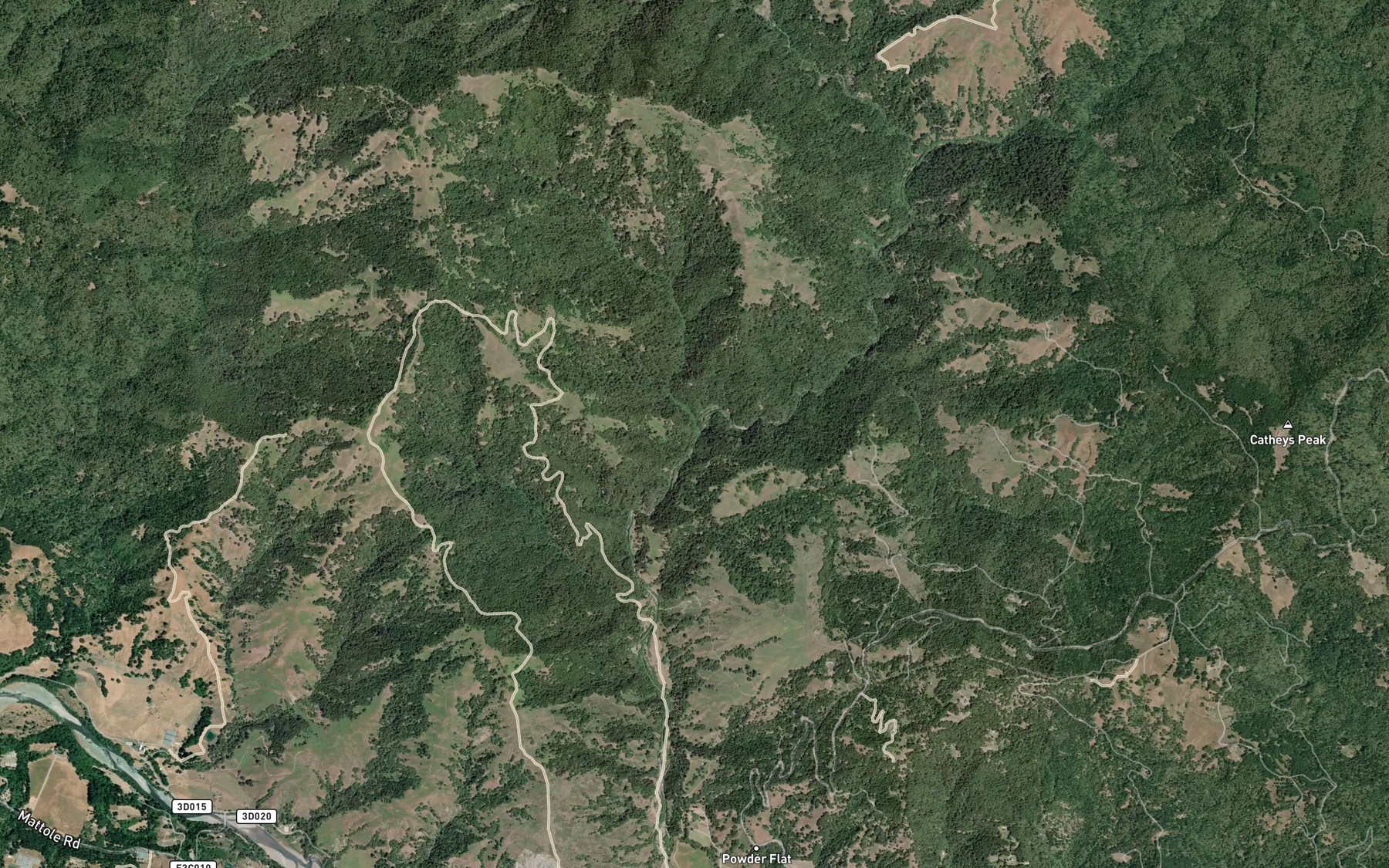 Satellite map of the Long Ridge Creek