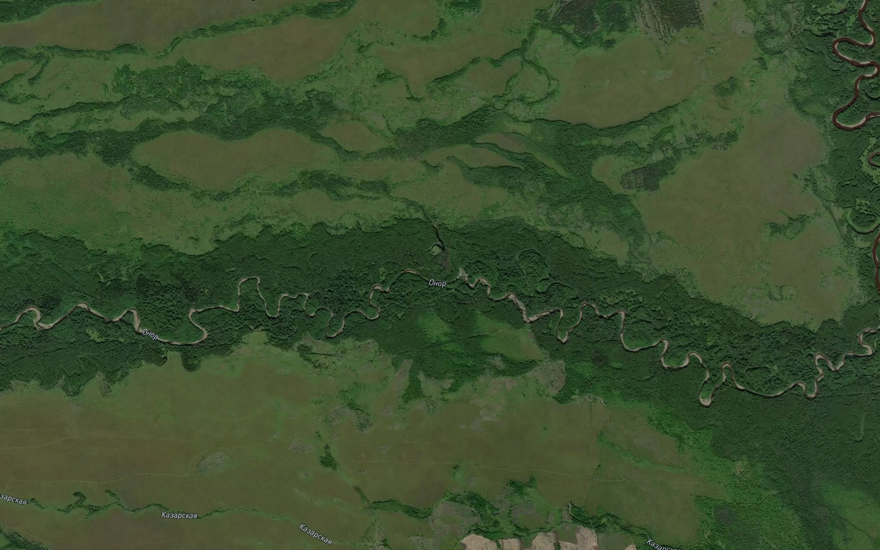 Satellite map of the Onor