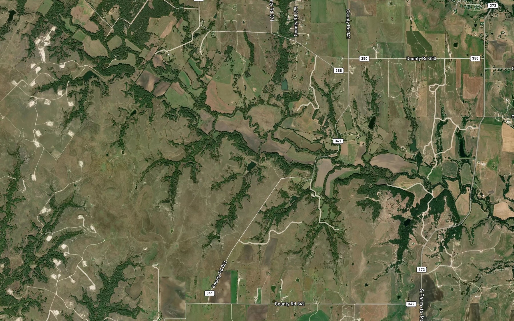 Satellite map of the Soil Conservation Service Site 61f Reservoir