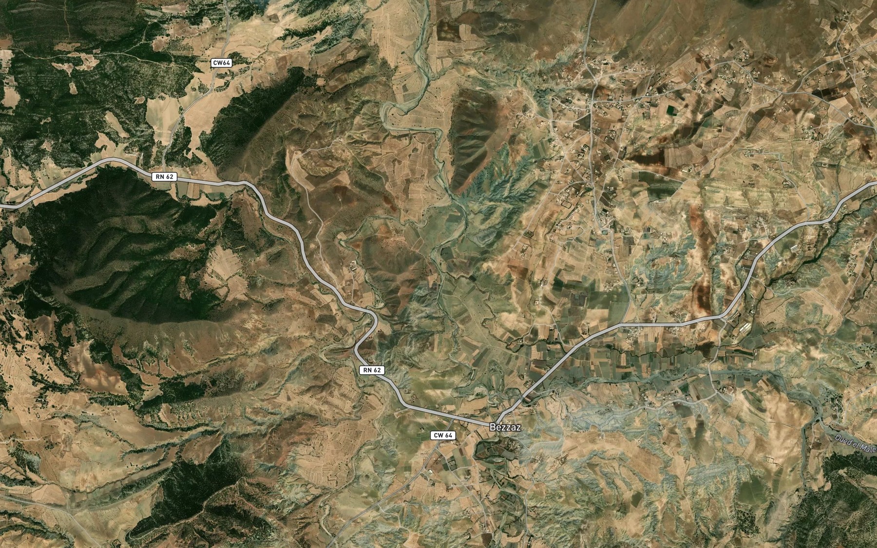 Satellite map of the Oued el Kherza