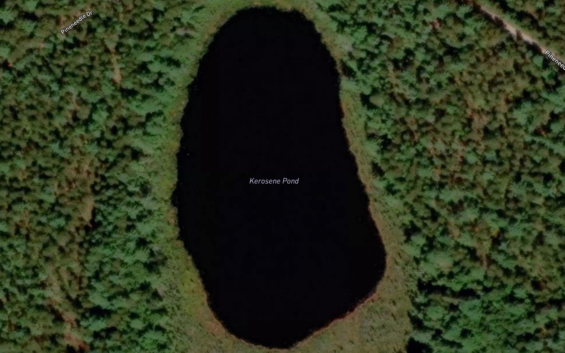 Satellite map of the Kerosene Pond