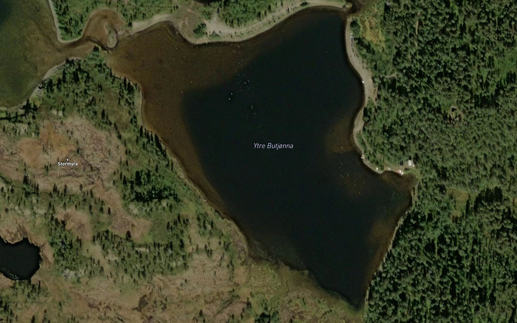 Satellite map of the Ytre Butjorna