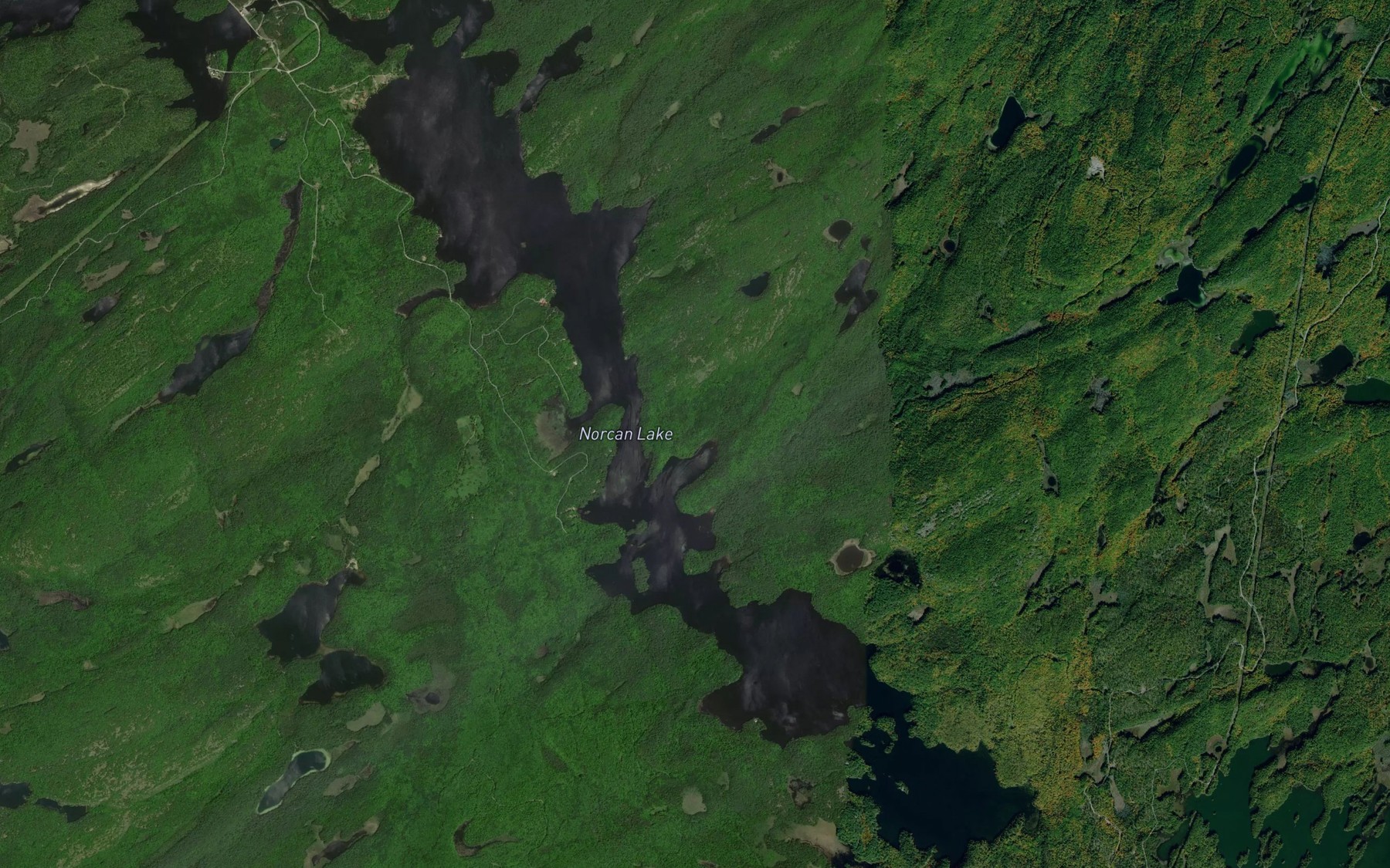 Satellite map of the Norcan Lake