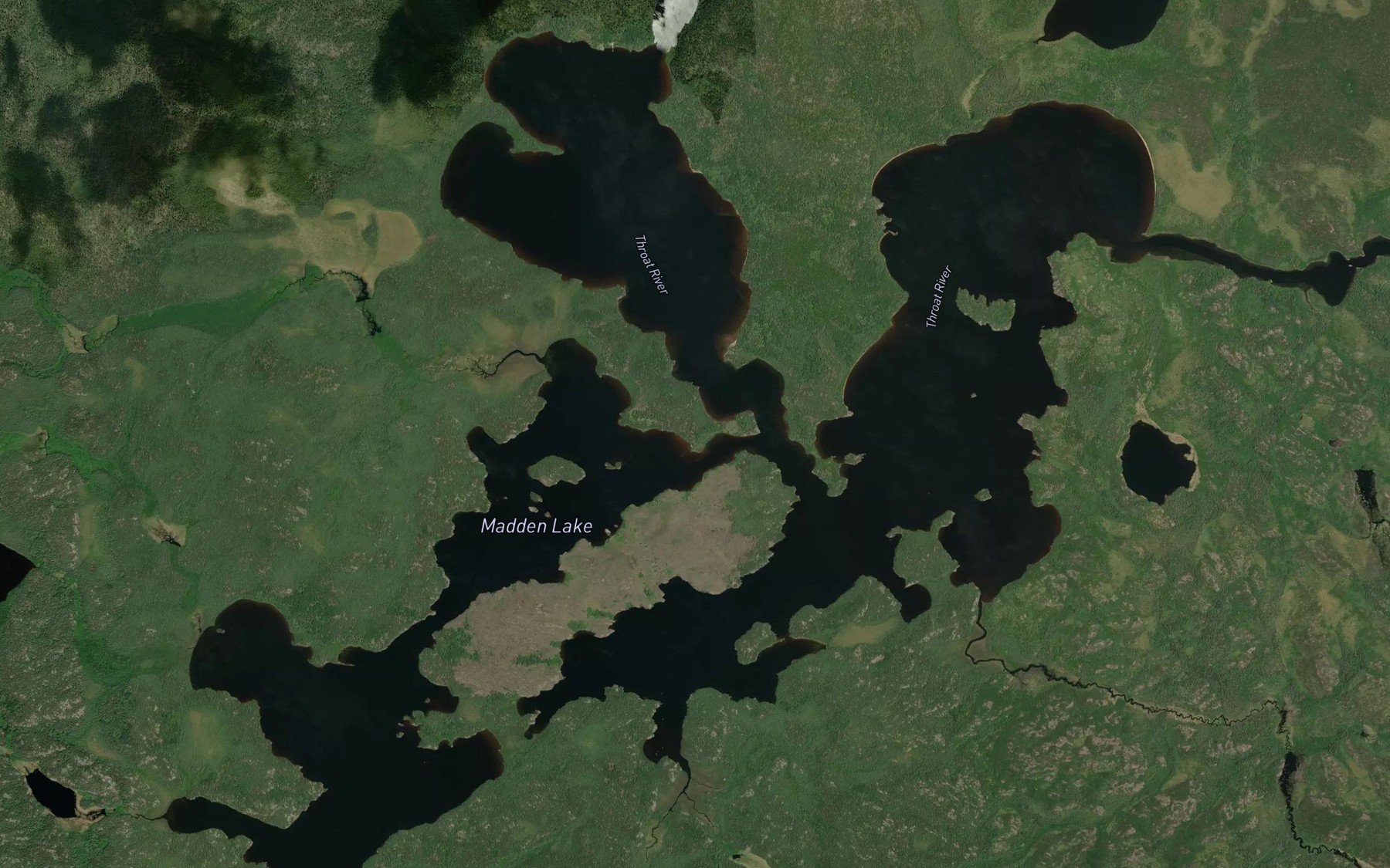 Satellite map of the Madden Lake