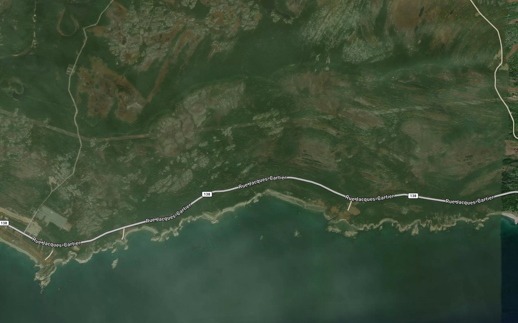 Satellite map of the Grande anse du Dock