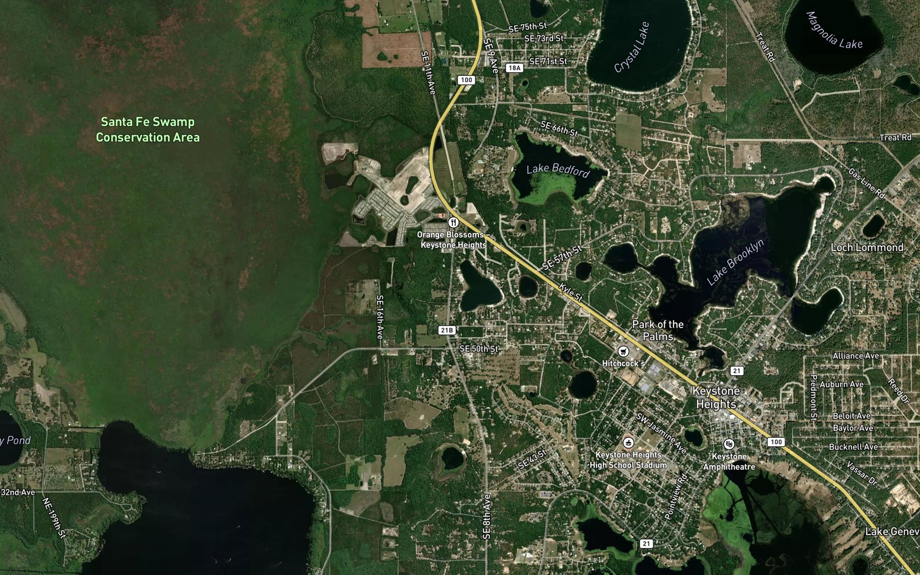 Satellite map of the Bolt Lake