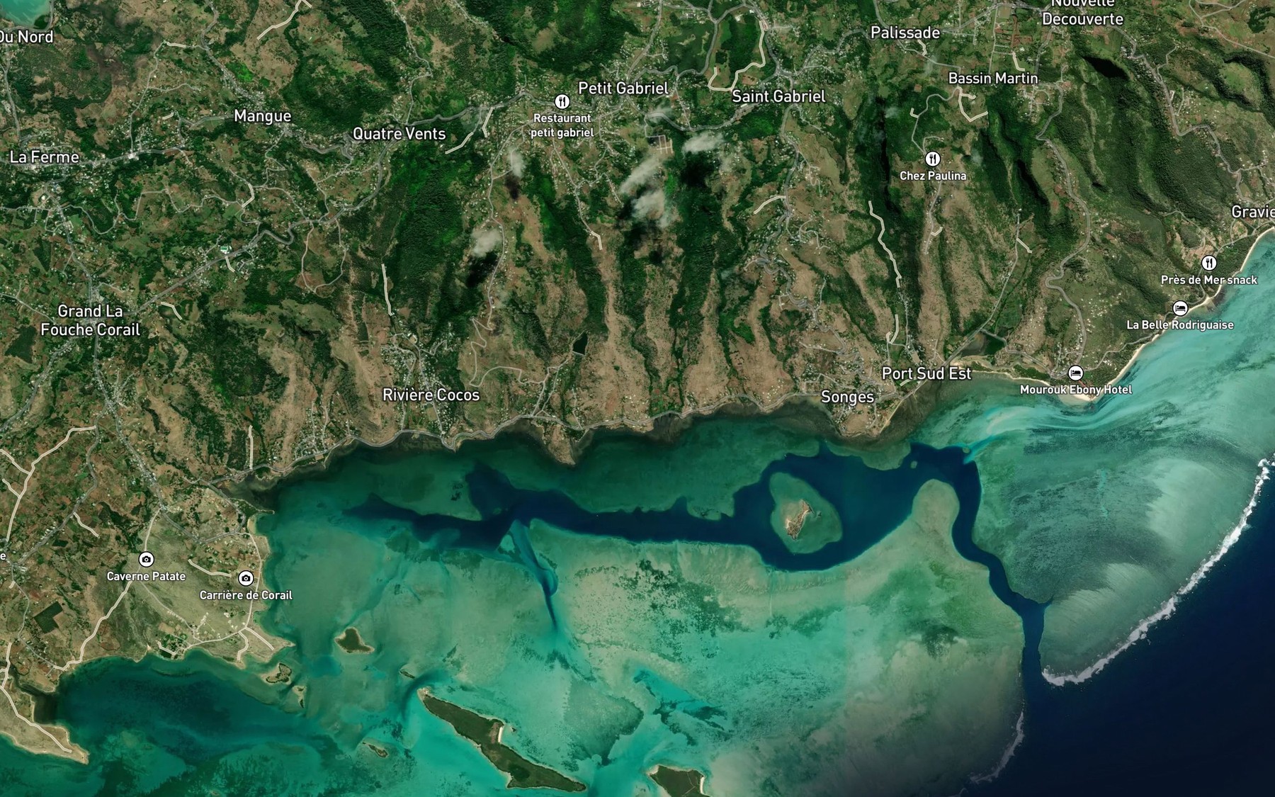 Satellite map of the Riviere du Sel