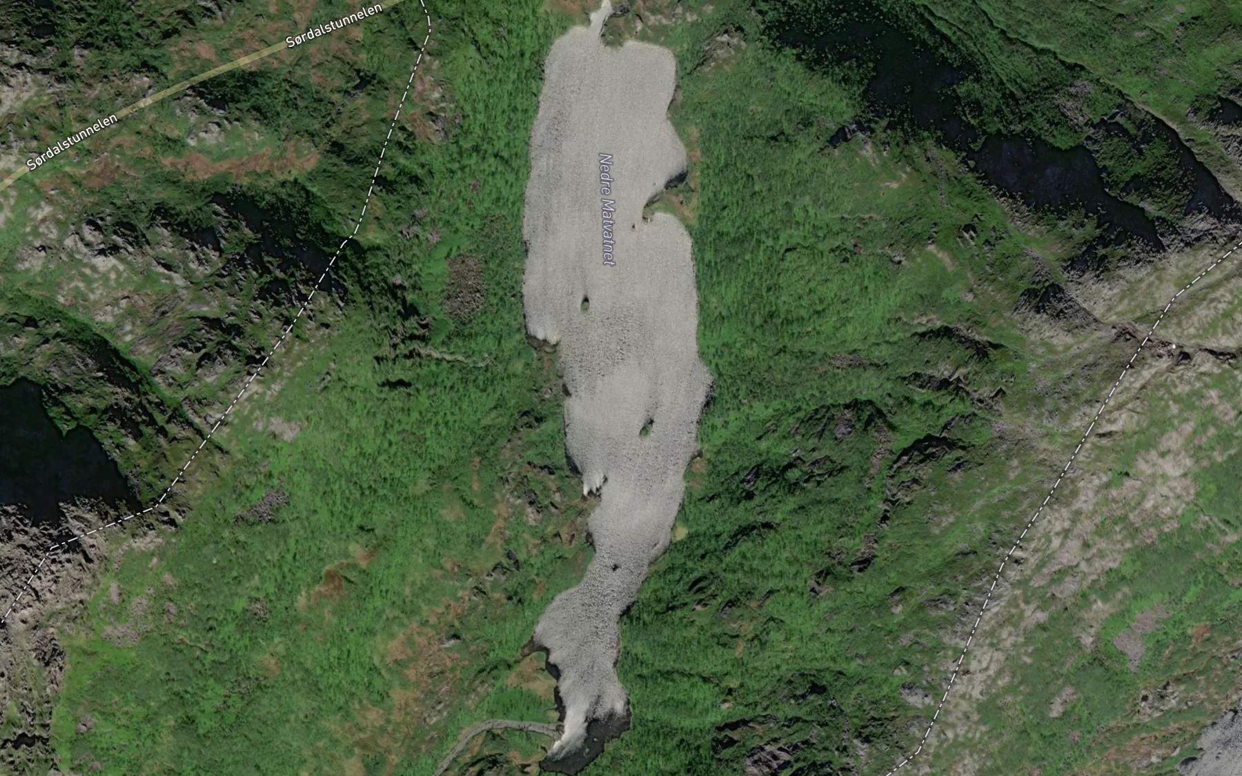 Satellite map of the Matvatnet,nedre
