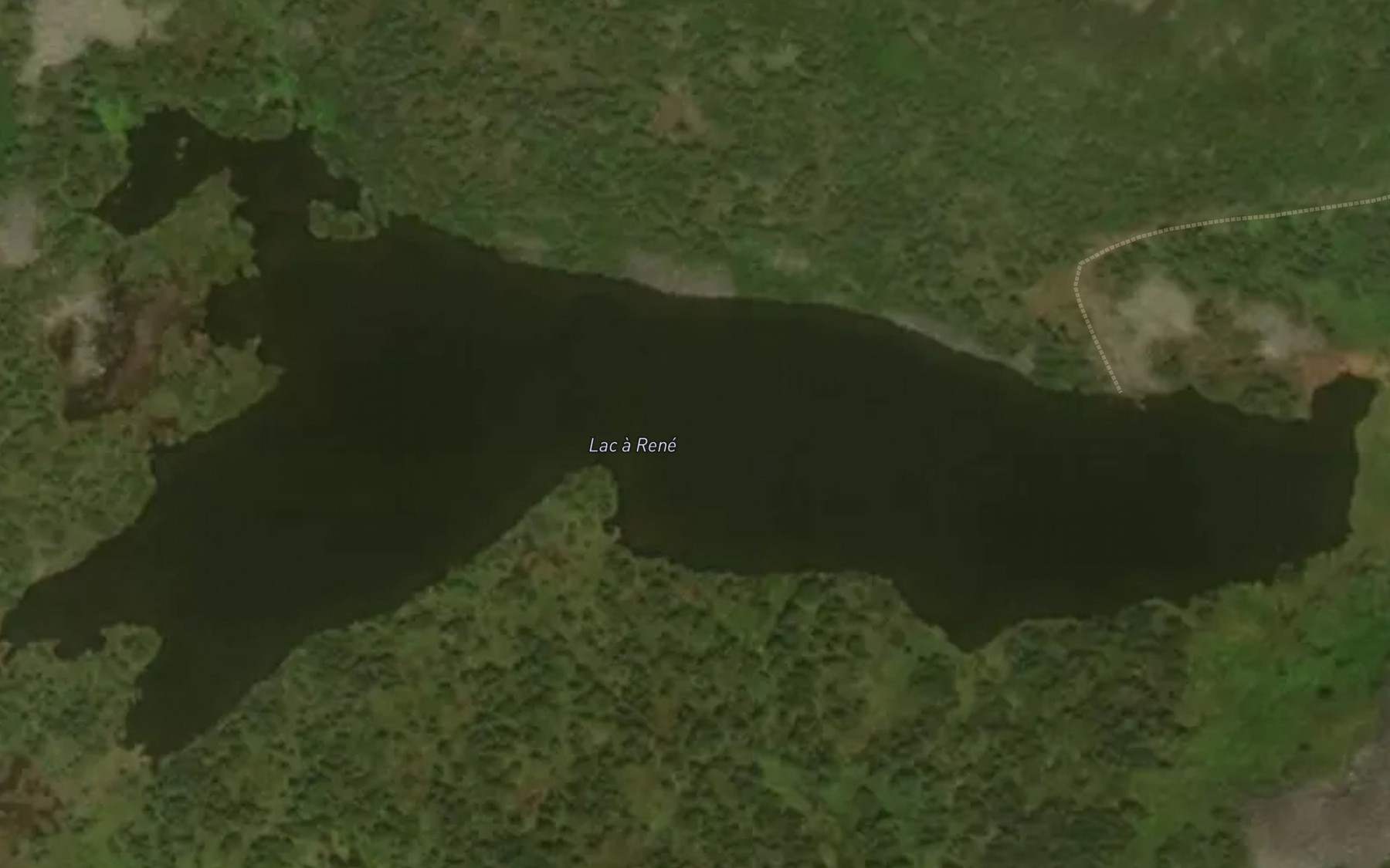 Satellite map of the Lac a Rene