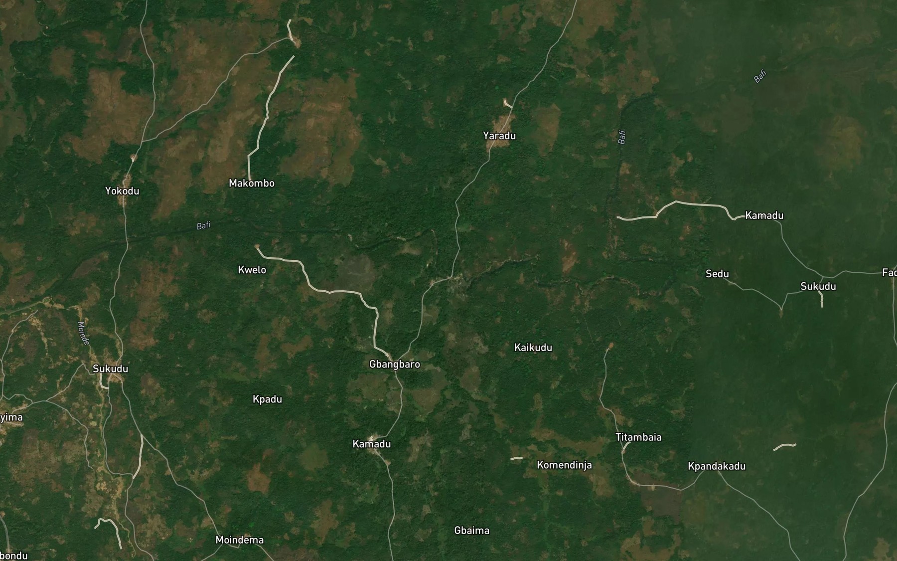 Satellite map of the Baya