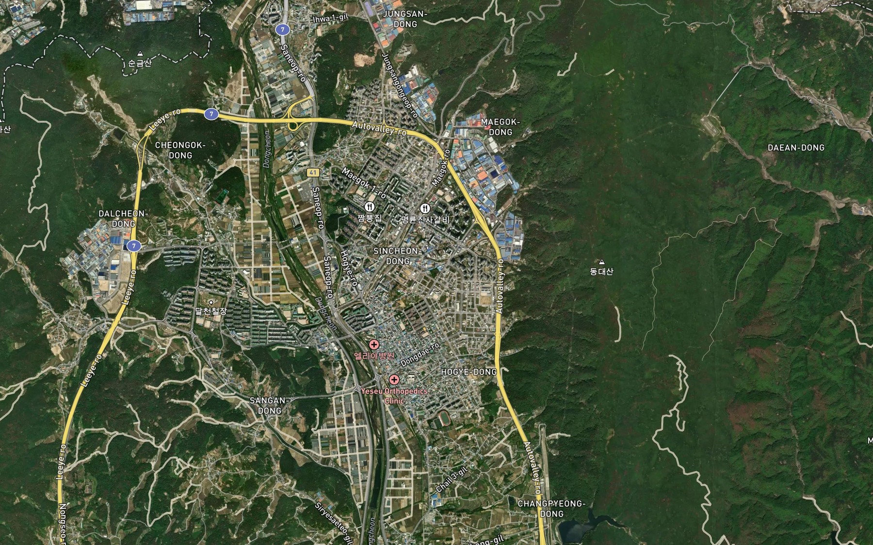 Satellite map of the Jangdeungmot