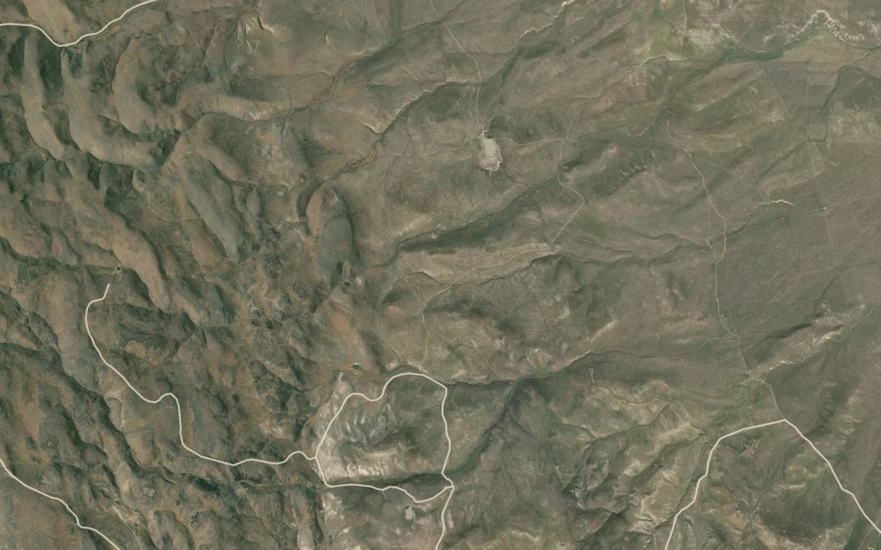 Satellite map of the Willow Creek Reservoir