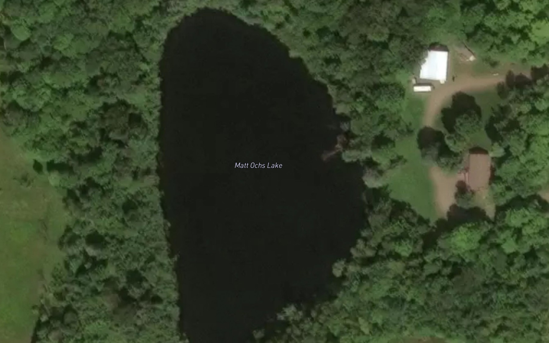 Satellite map of the Matt Ochs Lake