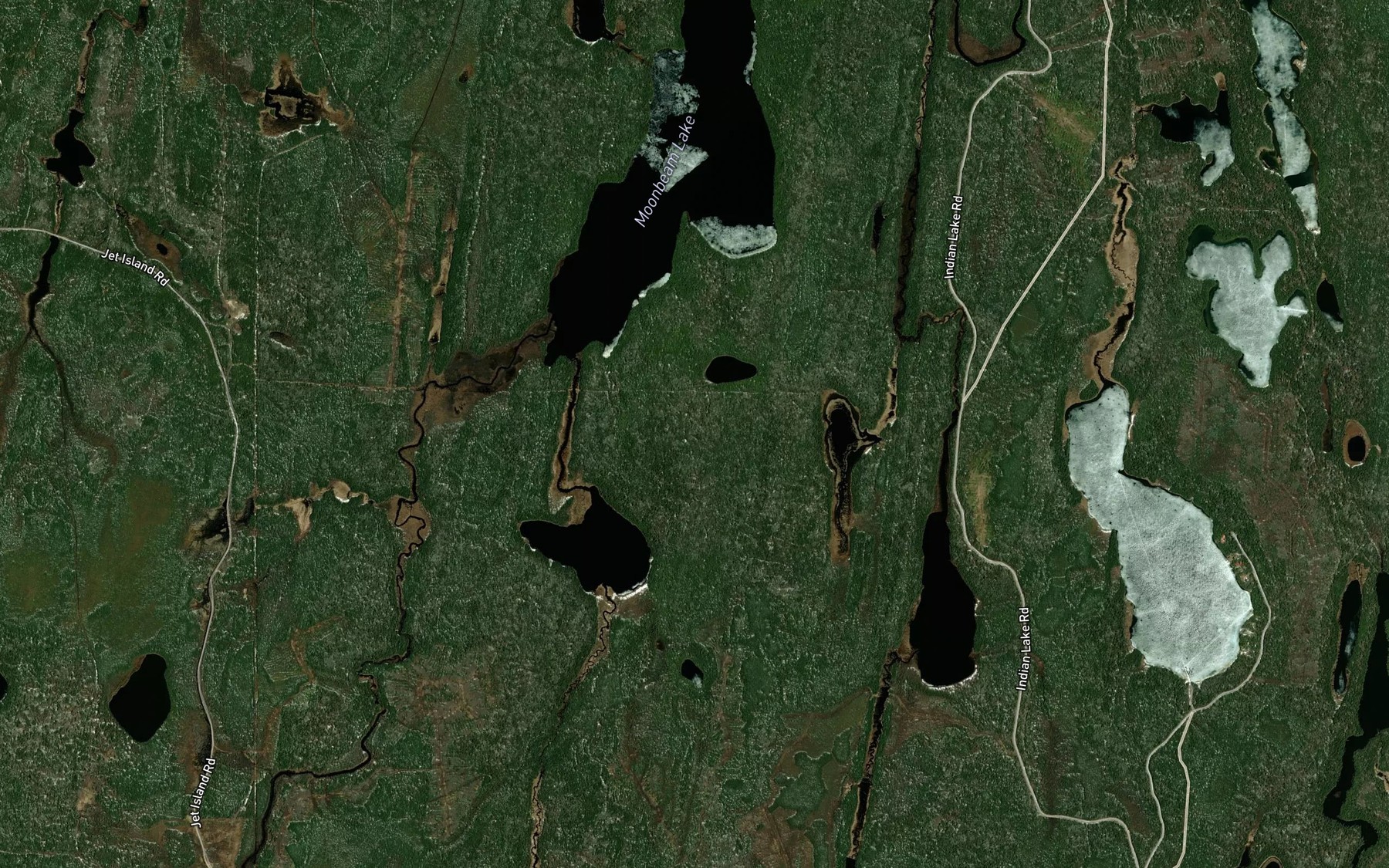 Satellite map of the Strickland Creek