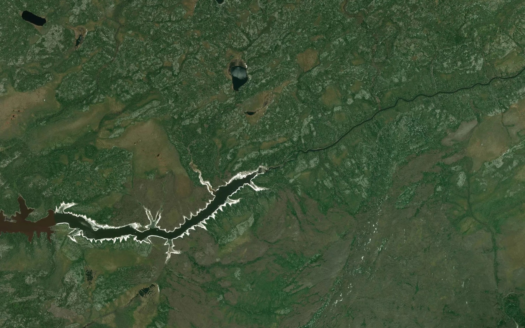 Satellite map of the Riviere Wabamisk