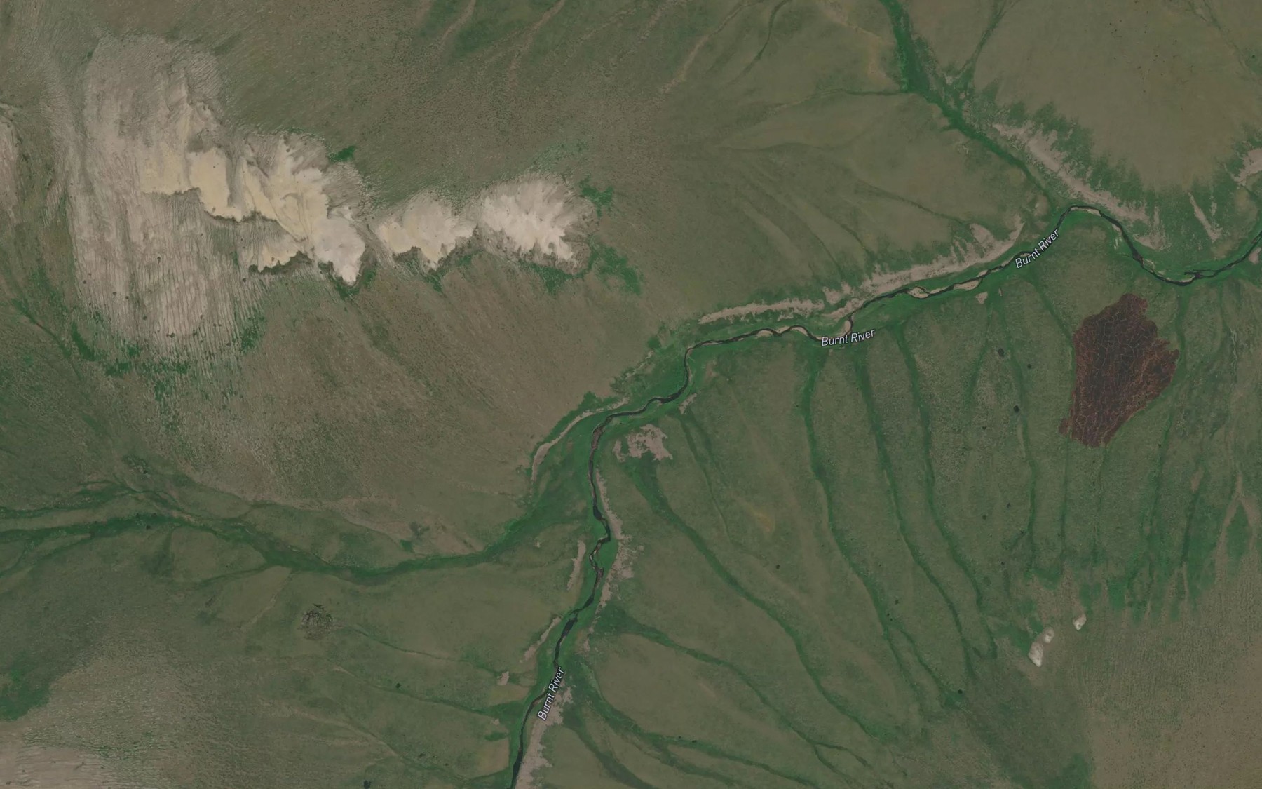 Satellite map of the Willow Creek