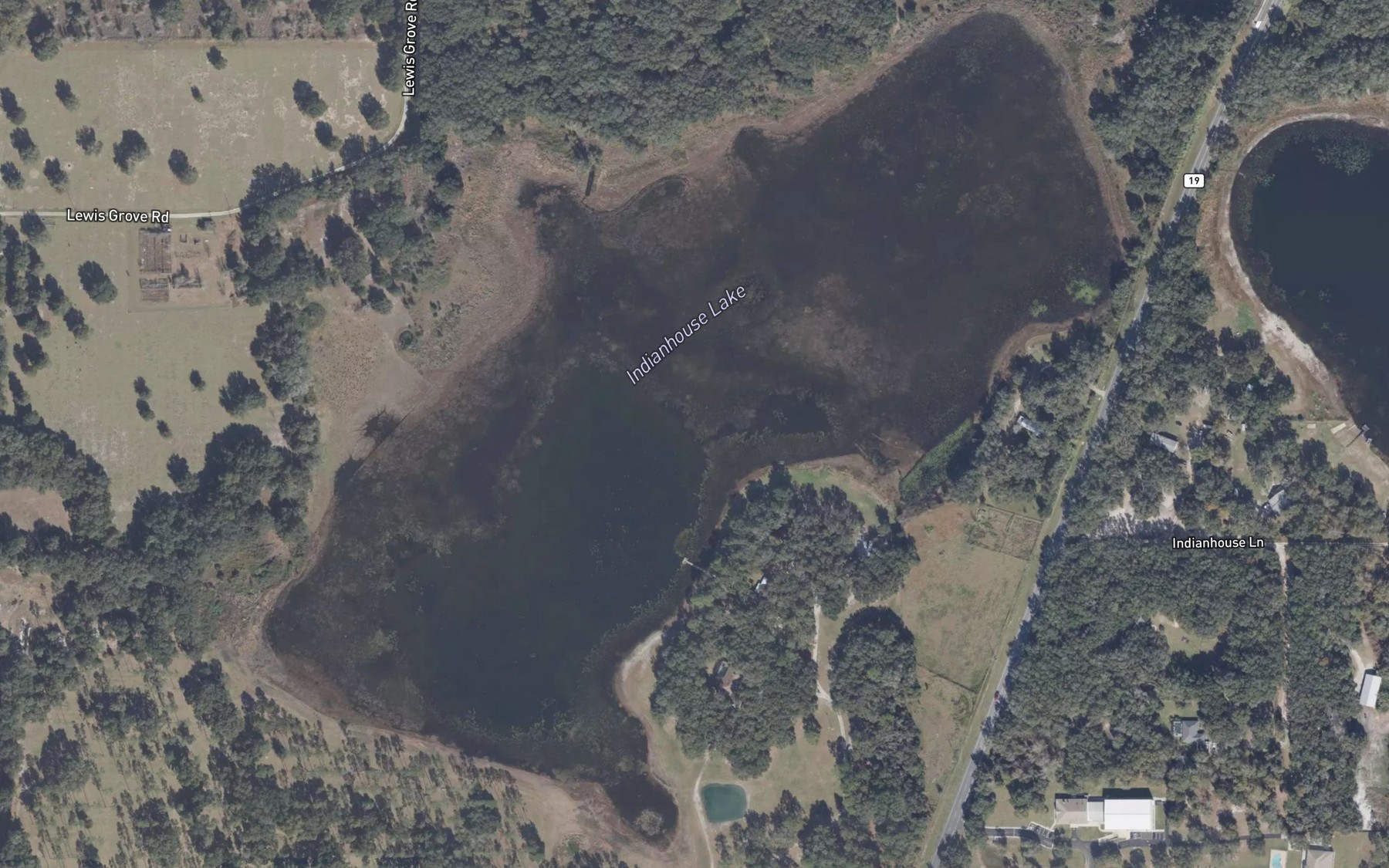 Satellite map of the Indianhouse Lake