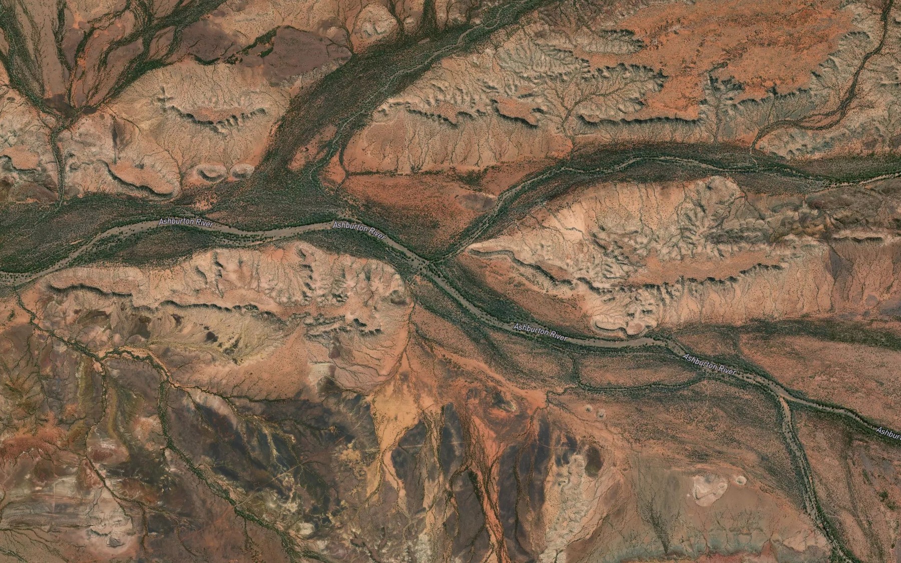 Satellite map of the Perry Creek