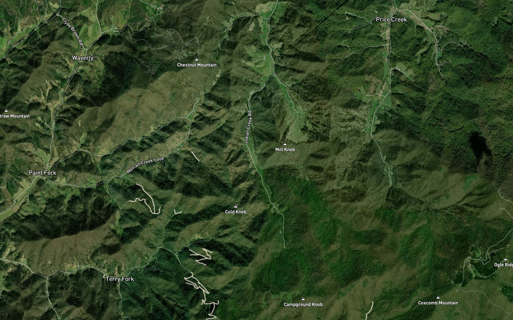 Satellite map of the Sodom Branch