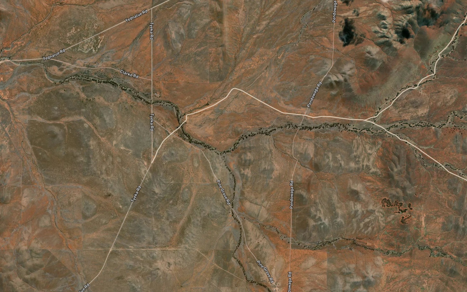 Satellite map of the Urripie Creek