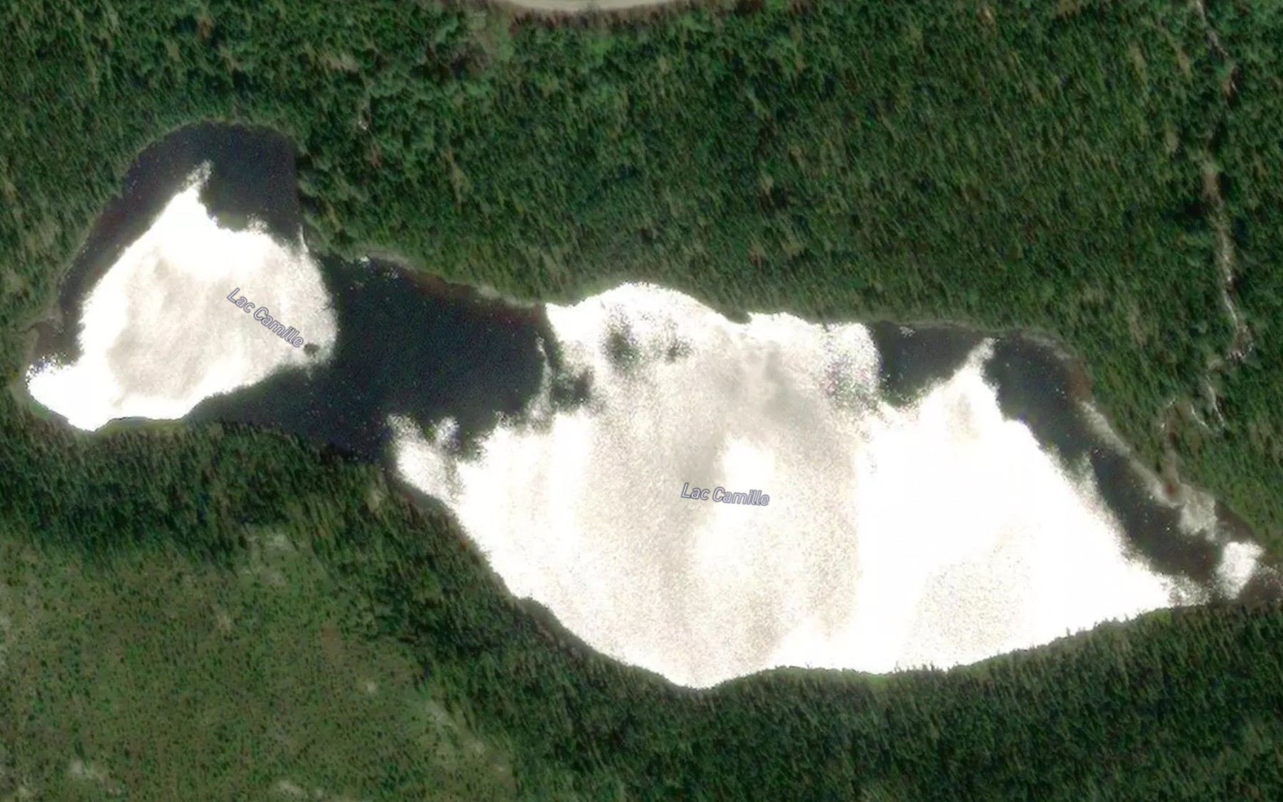 Satellite map of the Lac Camille