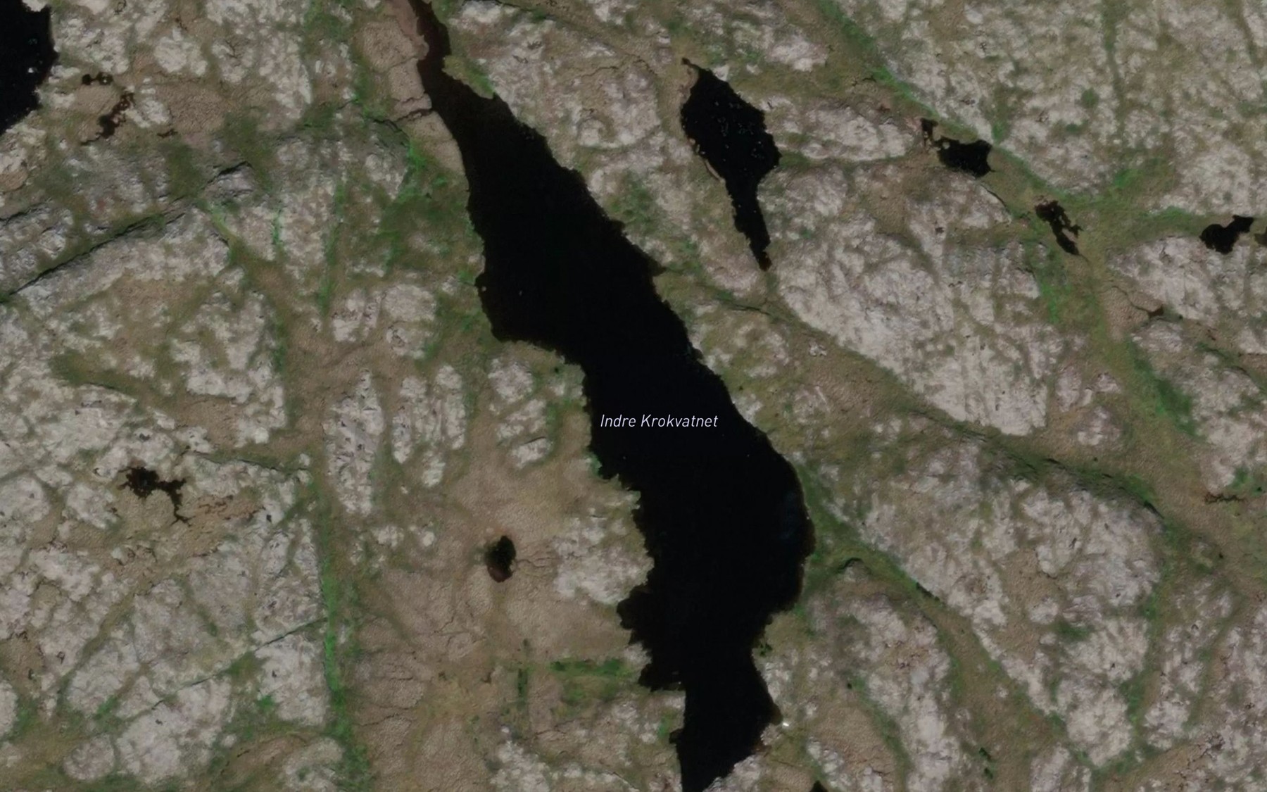 Satellite map of the Krokvatnet,in