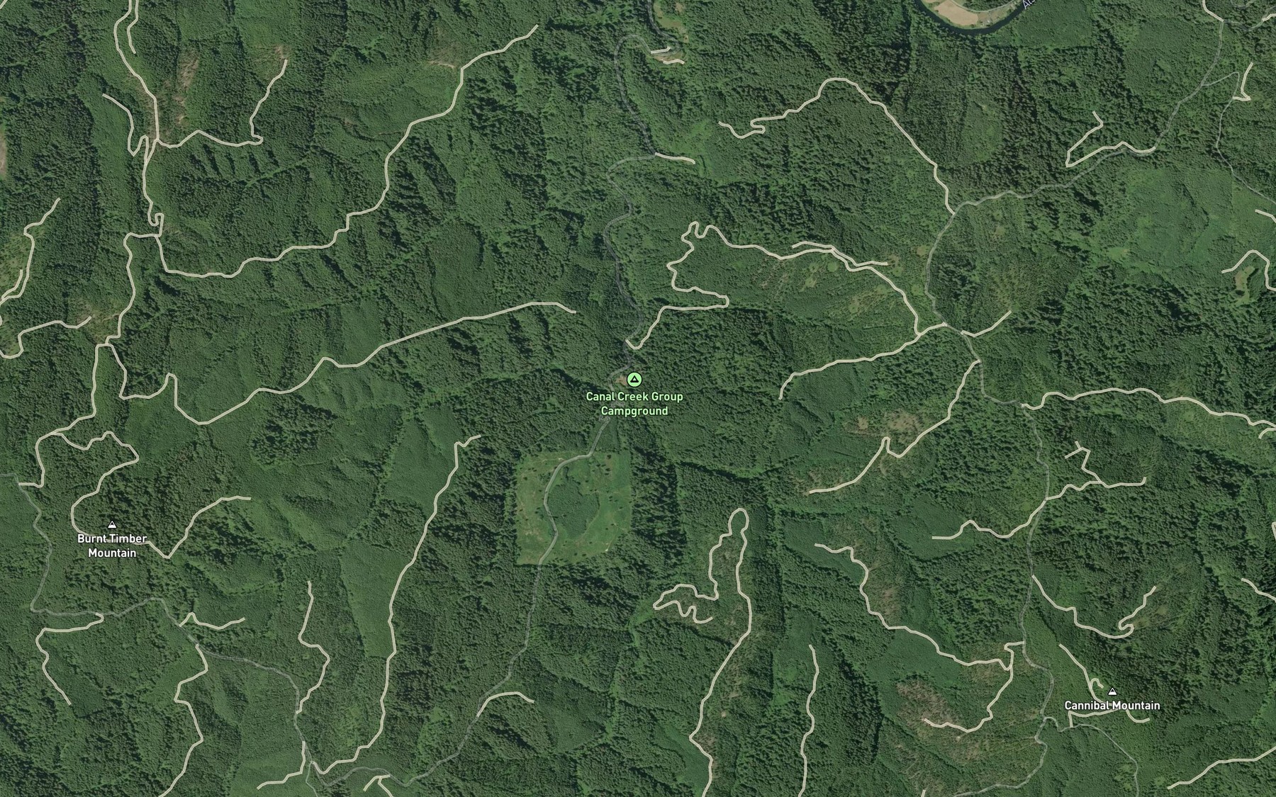Satellite map of the West Creek