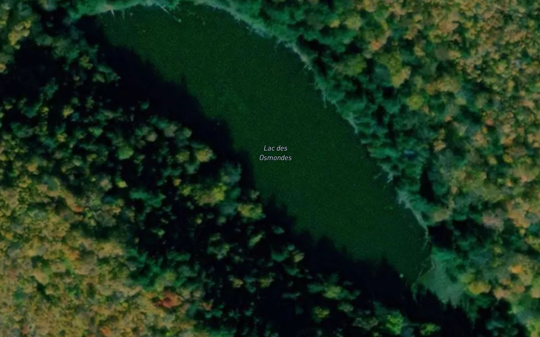 Satellite map of the Lac des Osmondes