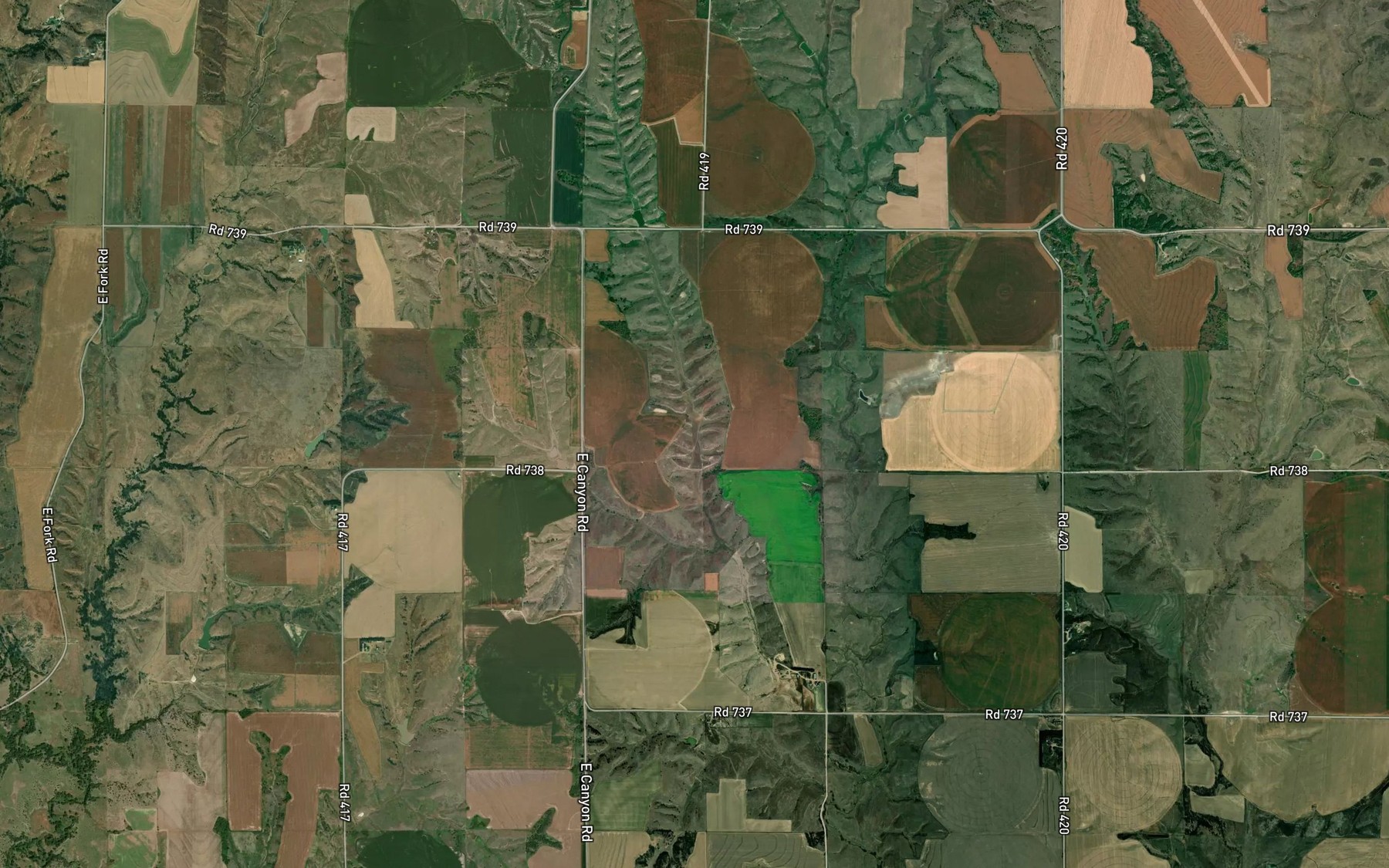 Satellite map of the Koch Reservoir