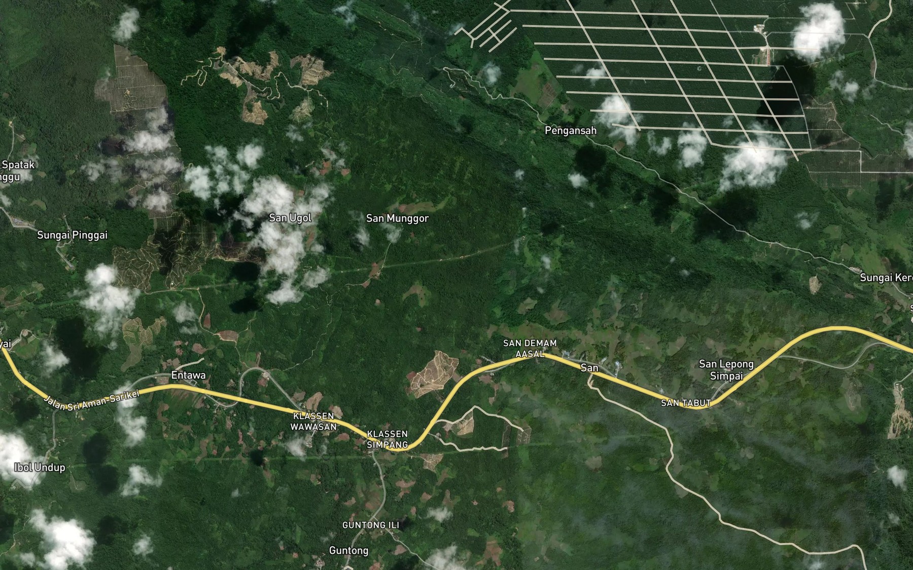 Satellite map of the Sungai Persap