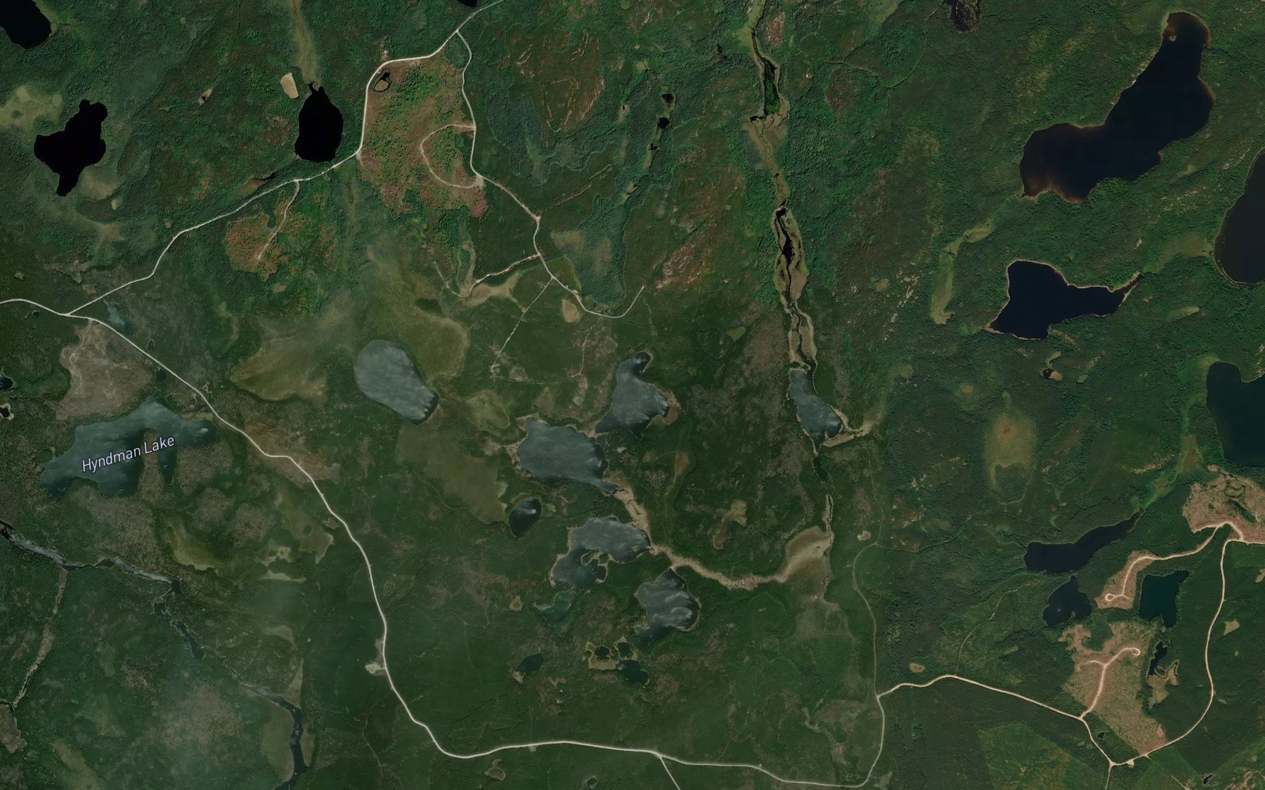 Satellite map of the Baltzer Lake