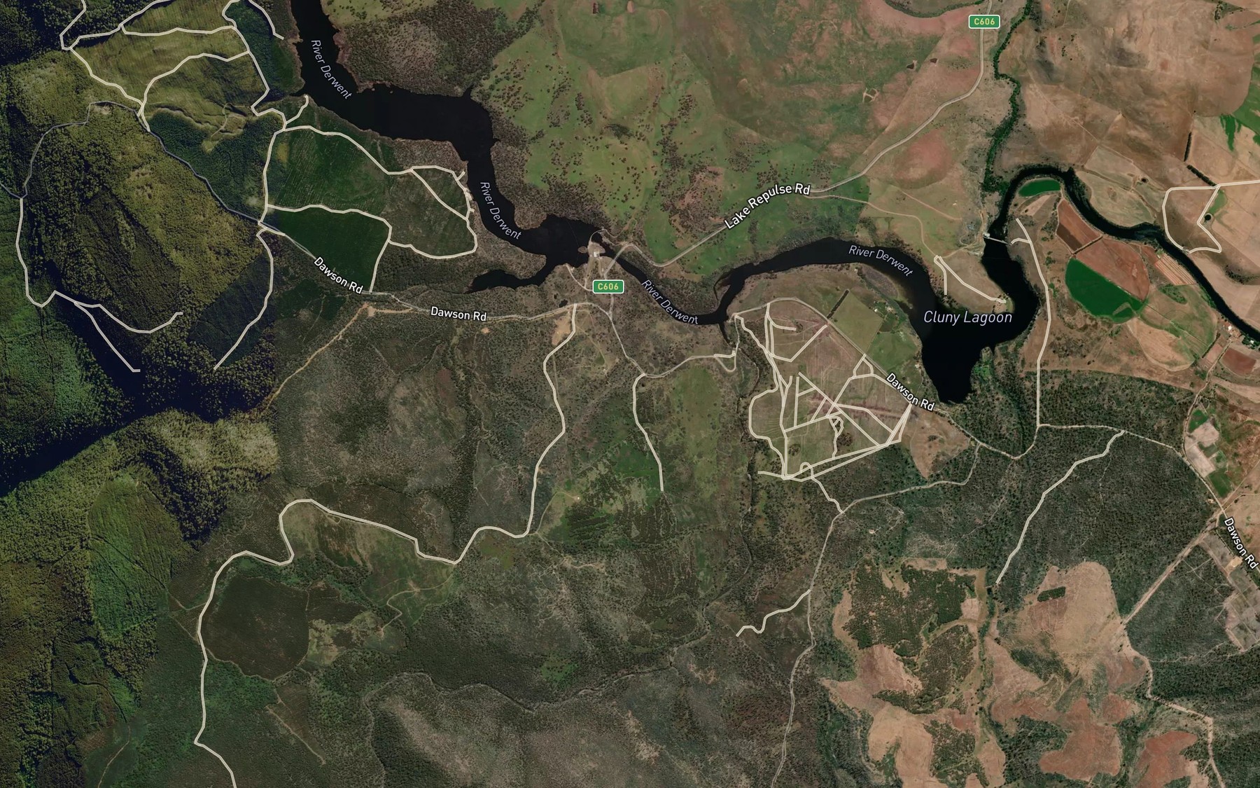 Satellite map of the Broad River