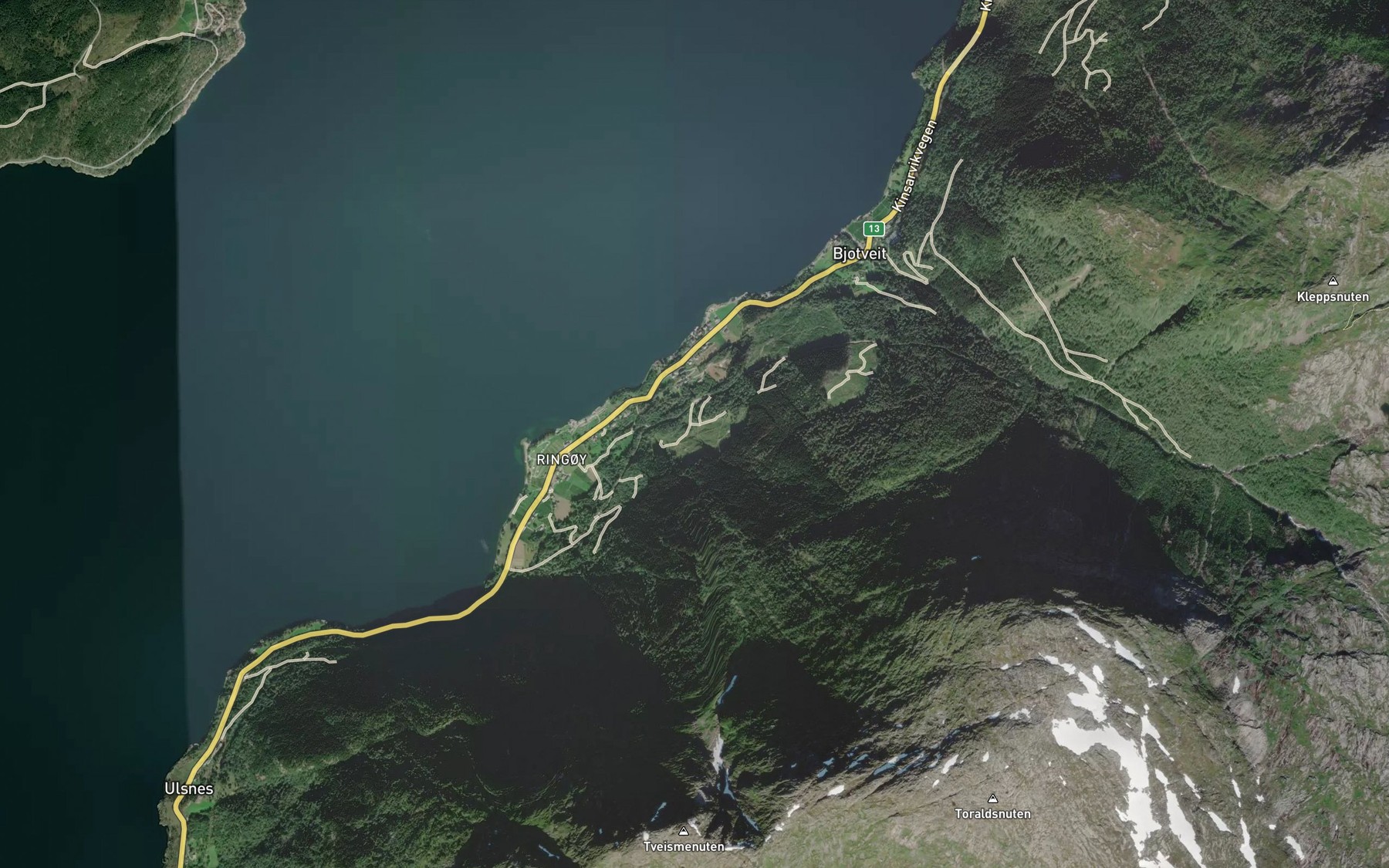Satellite map of the Mjostolsbekken