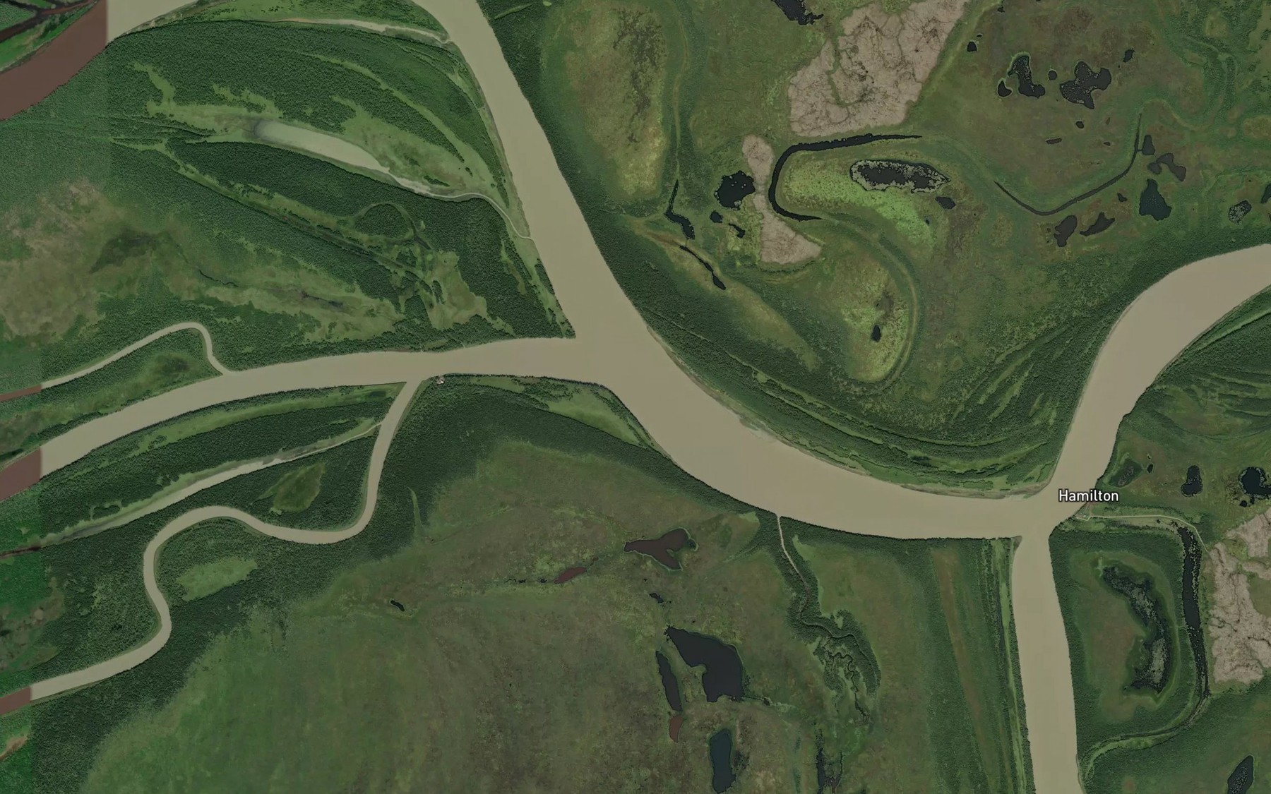 Satellite map of the Chinikluk Slough