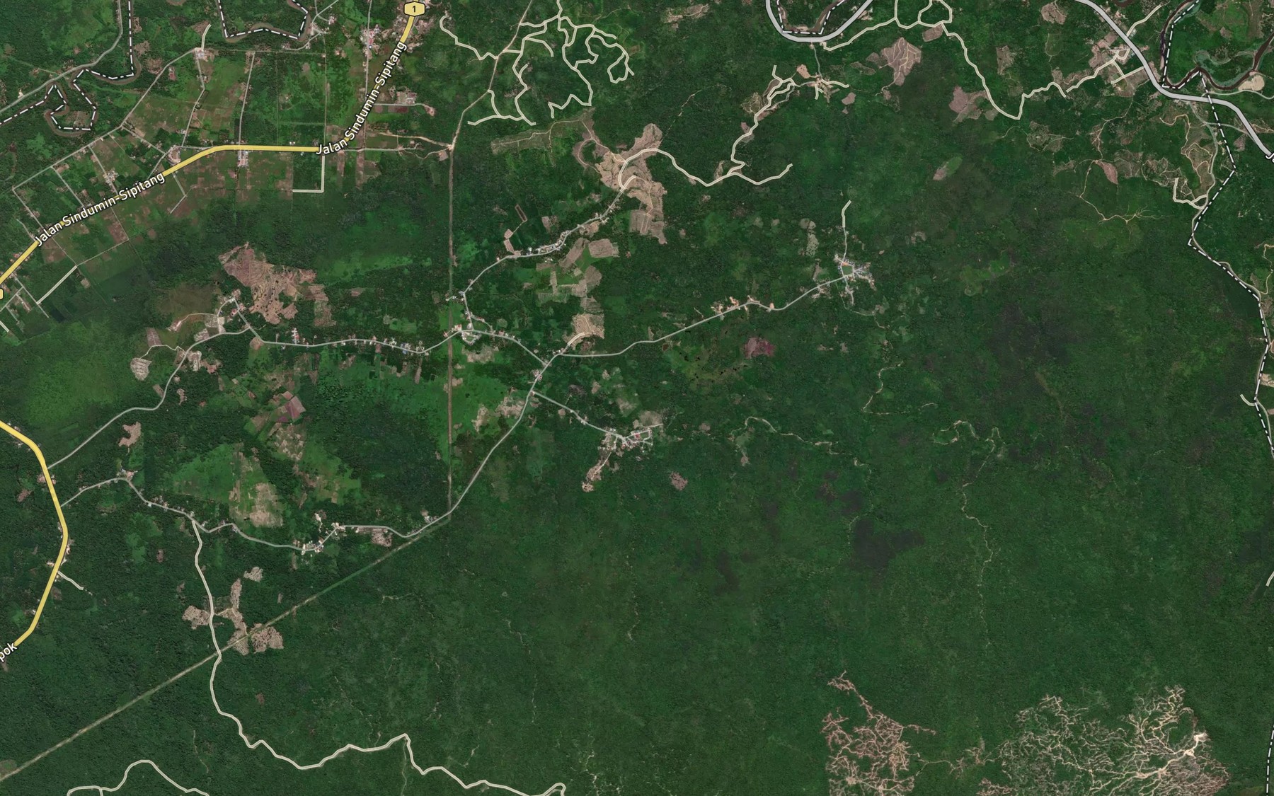 Satellite map of the Sungai Salang