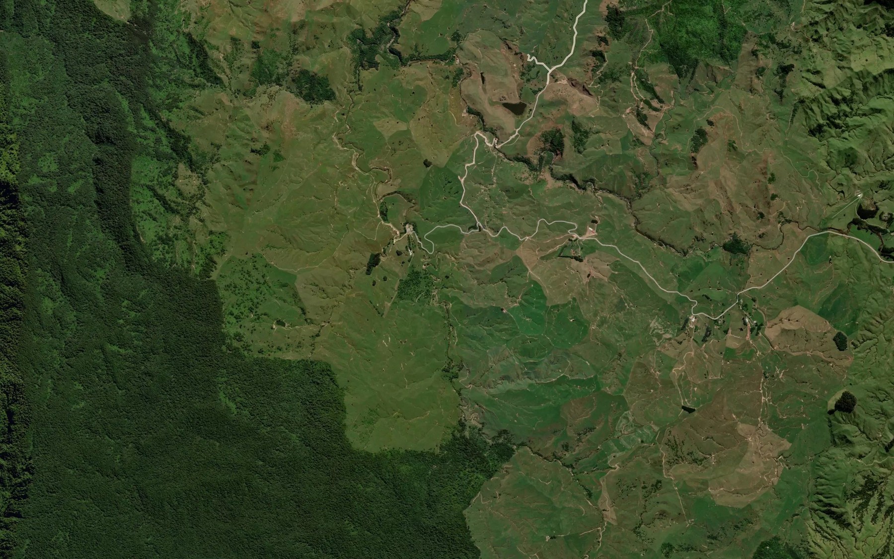 Satellite map of the Karekare Stream