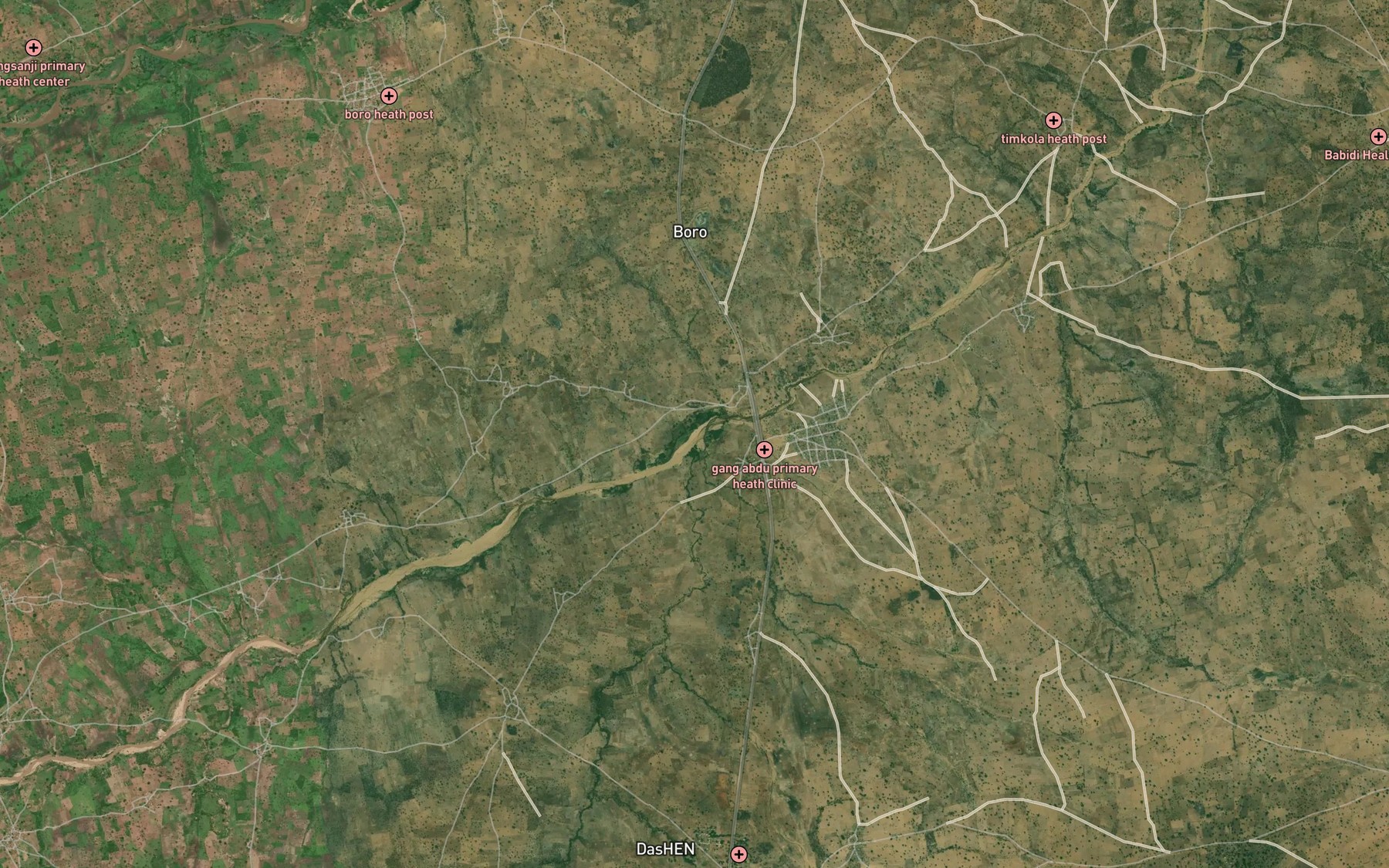 Satellite map of the Dasen