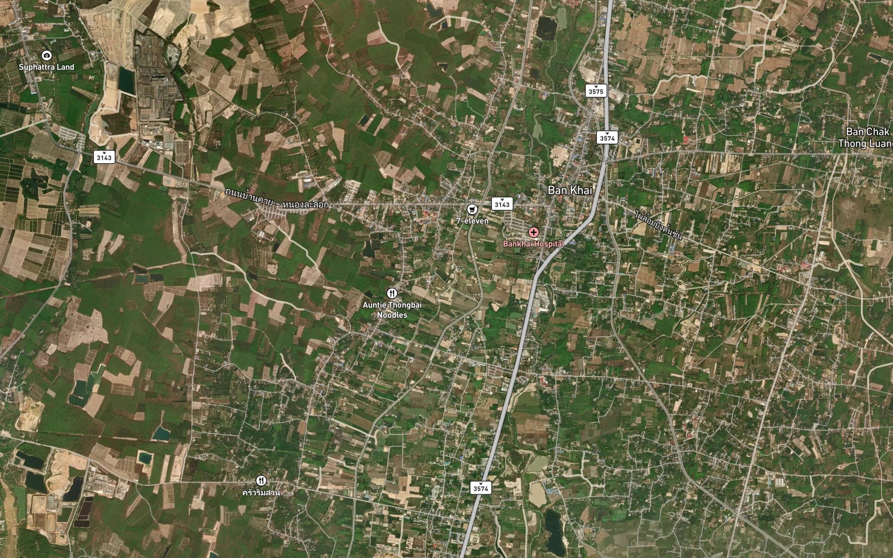 Satellite map of the Nong Nam Khao