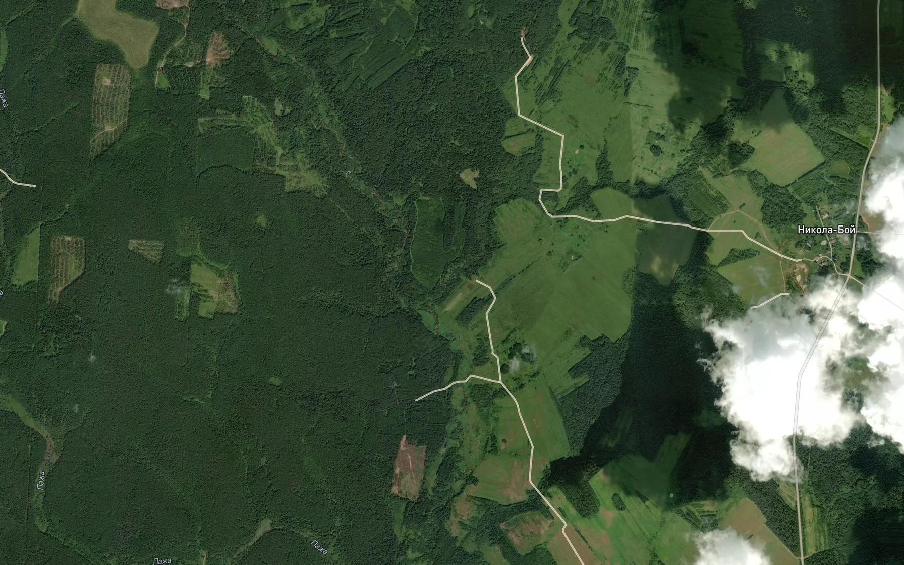 Satellite map of the Teterka