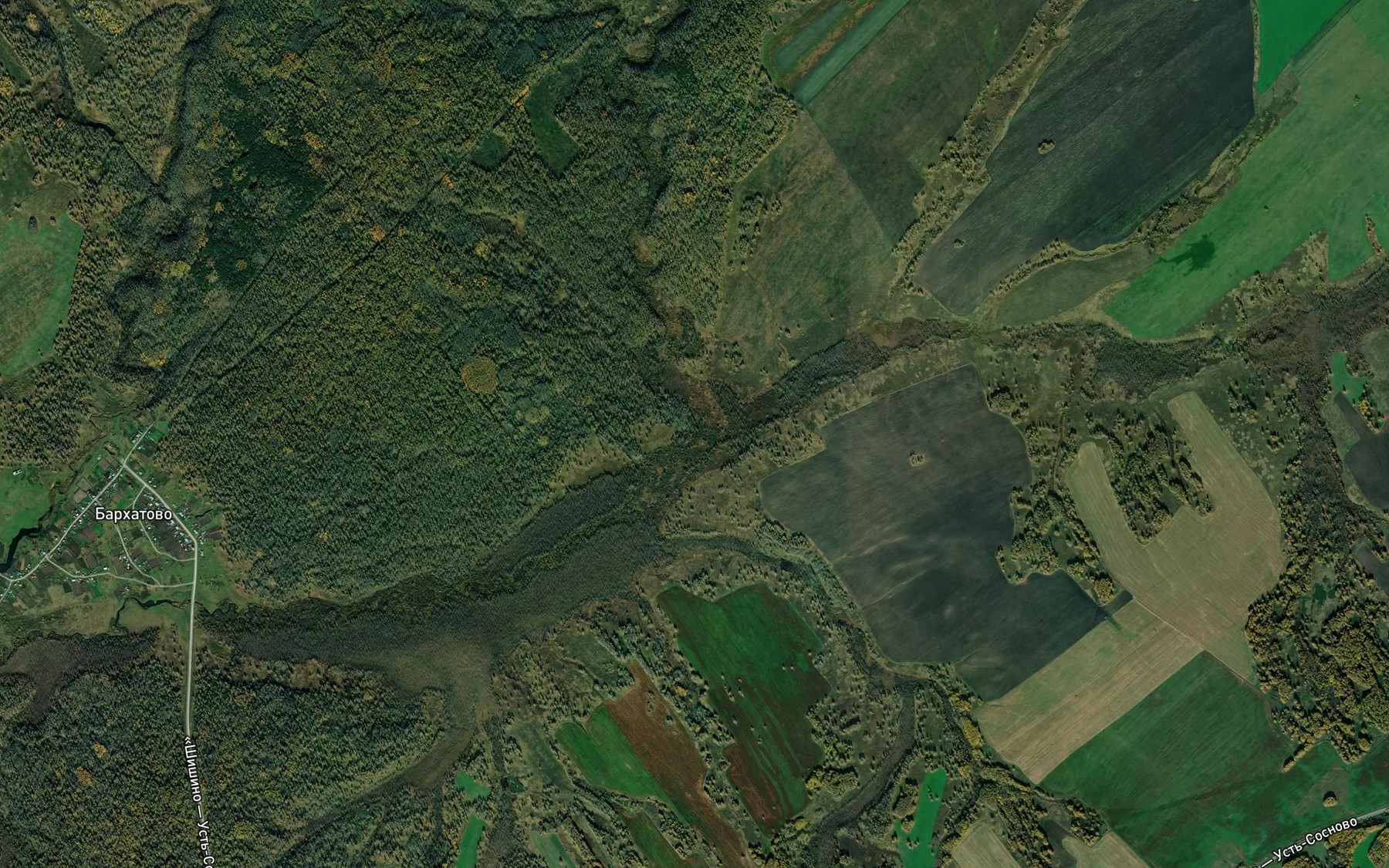 Satellite map of the Taymenka