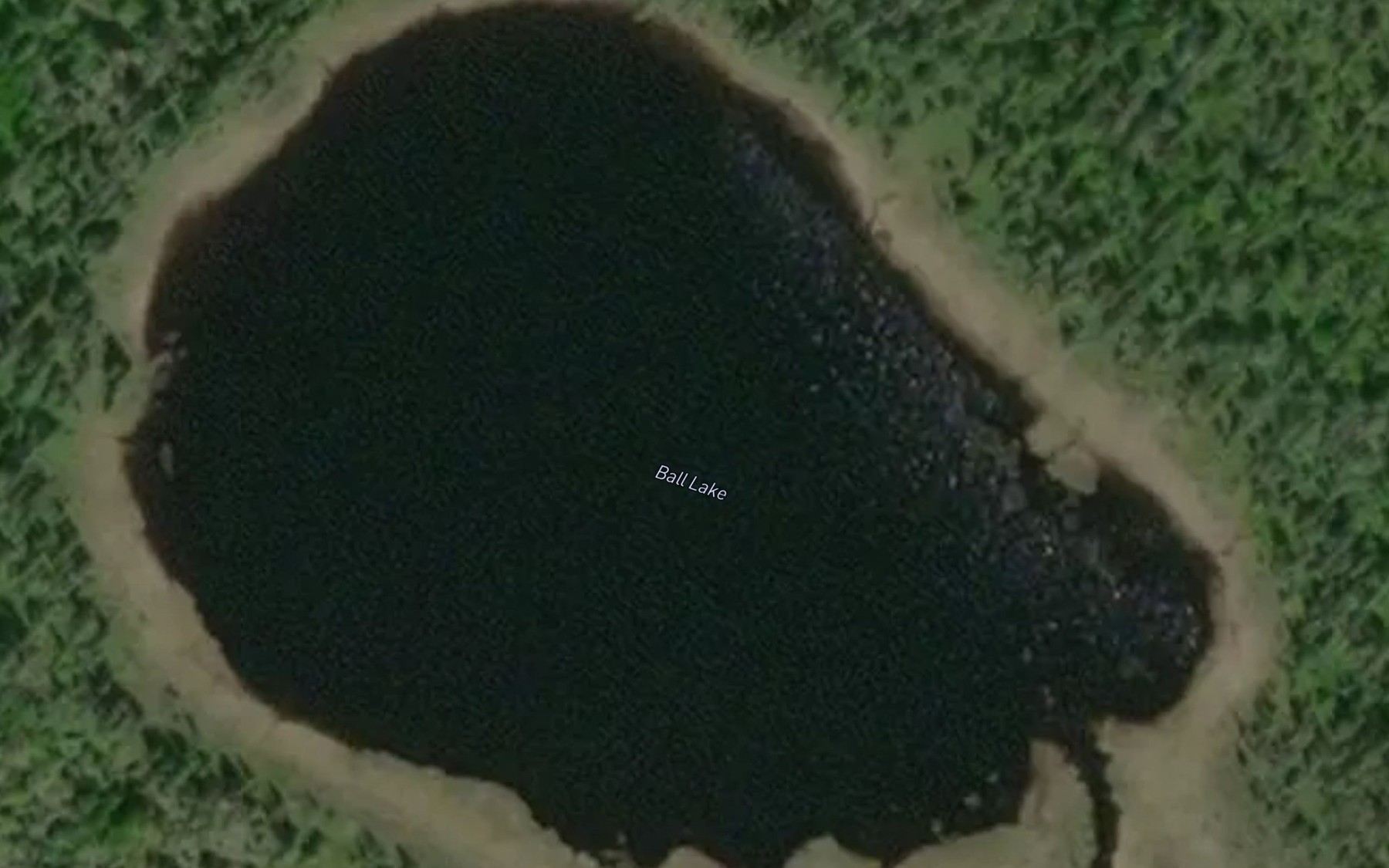 Satellite map of the Ball Lake