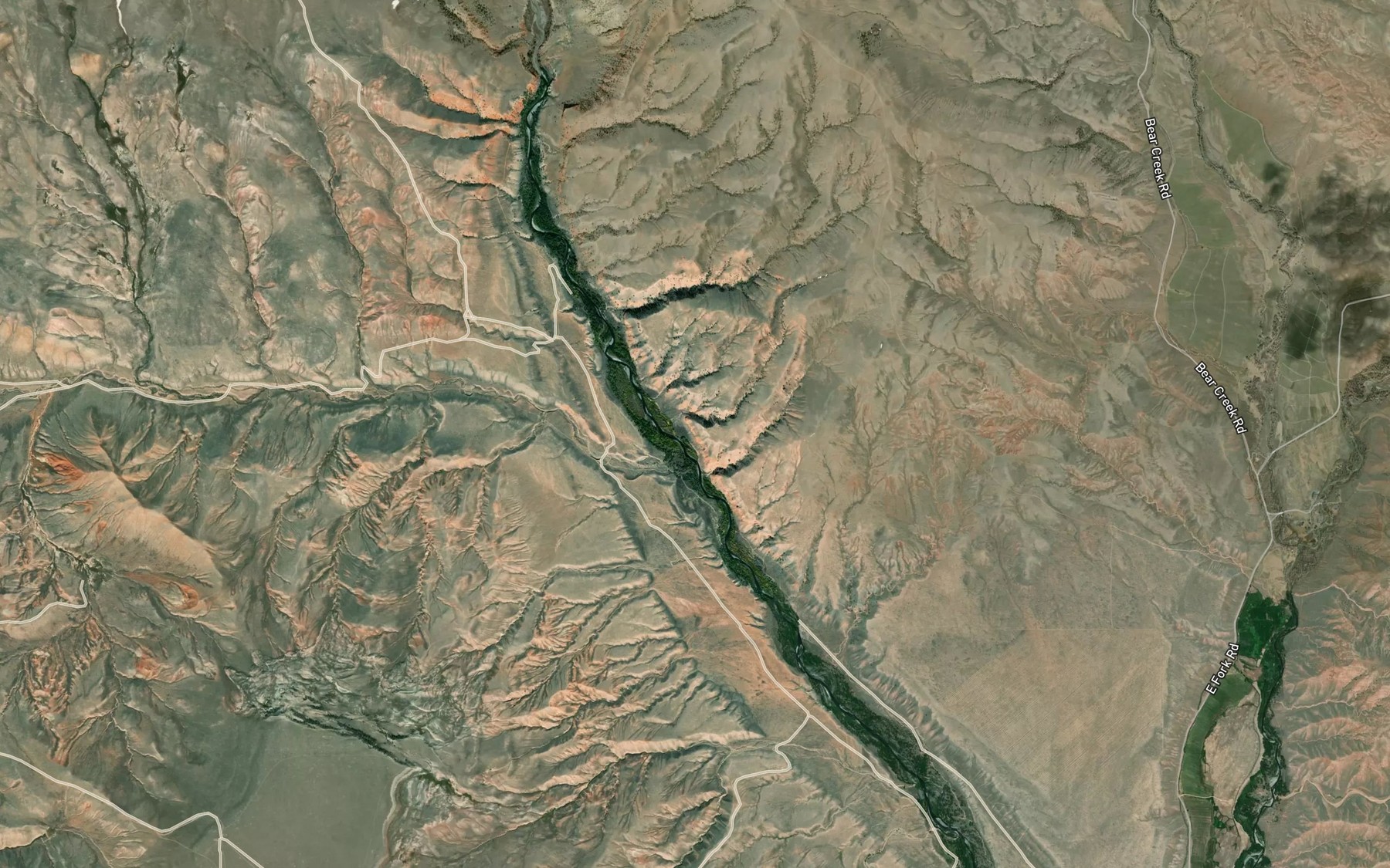 Satellite map of the Little Alkali Creek