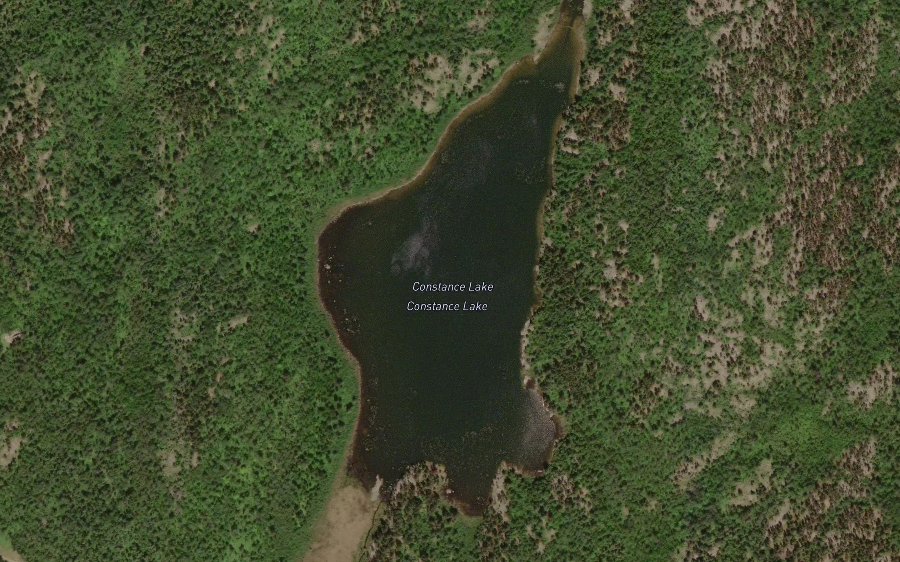 Satellite map of the Constance Lake