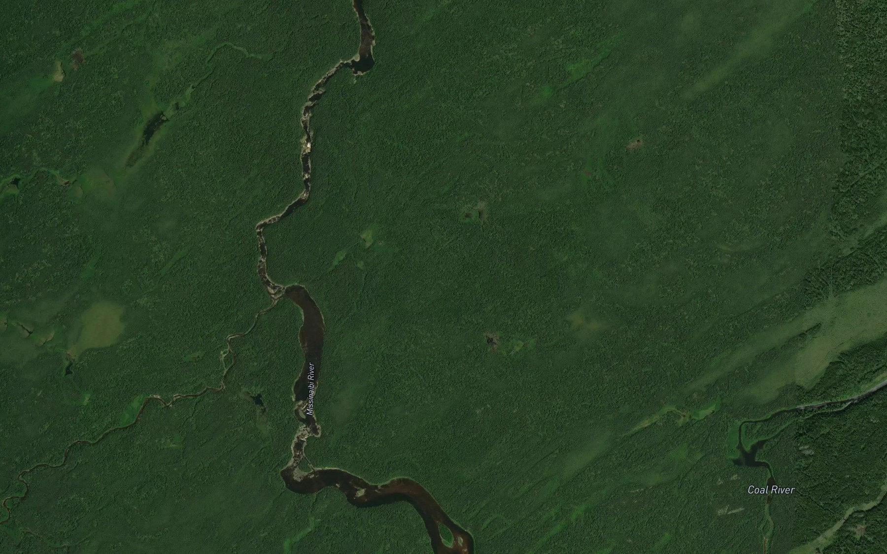 Satellite map of the Long Rapids