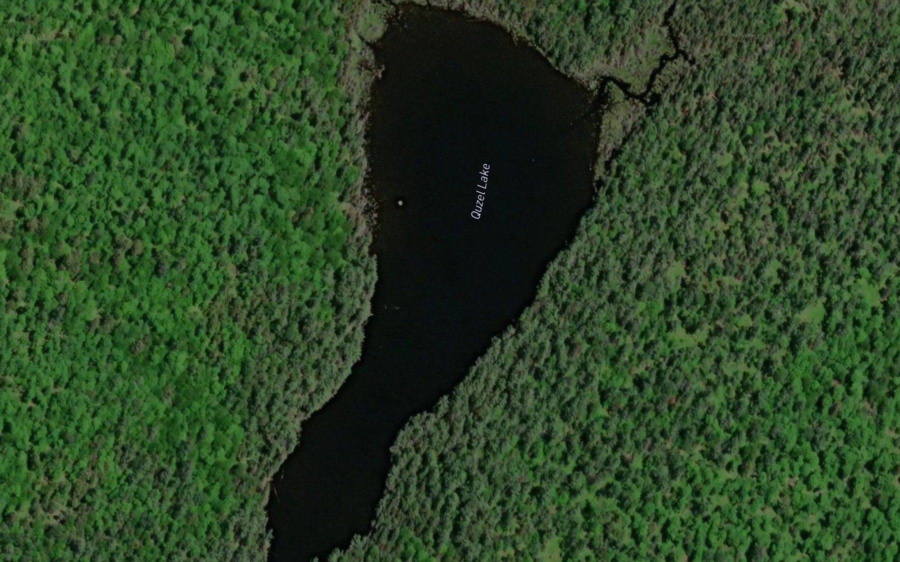 Satellite map of the Quzel Lake