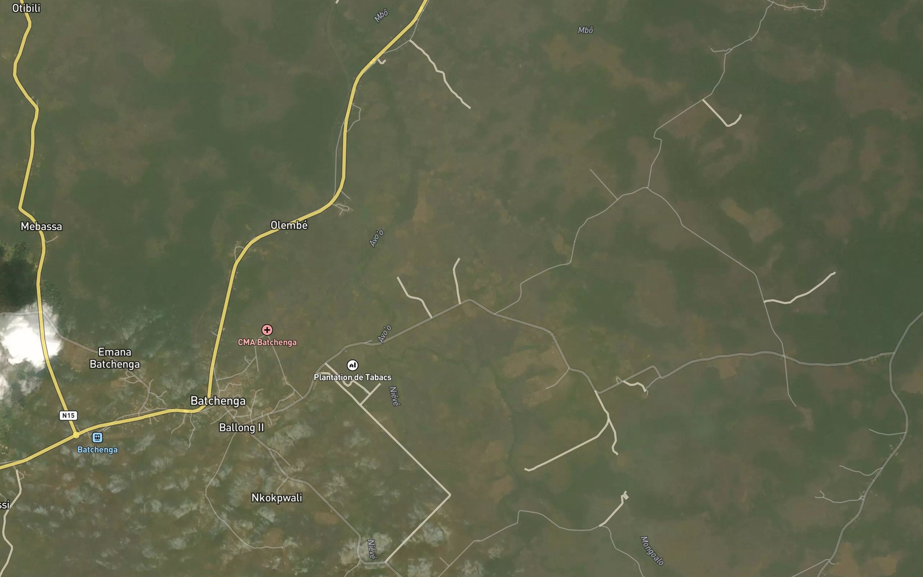 Satellite map of the Nieve