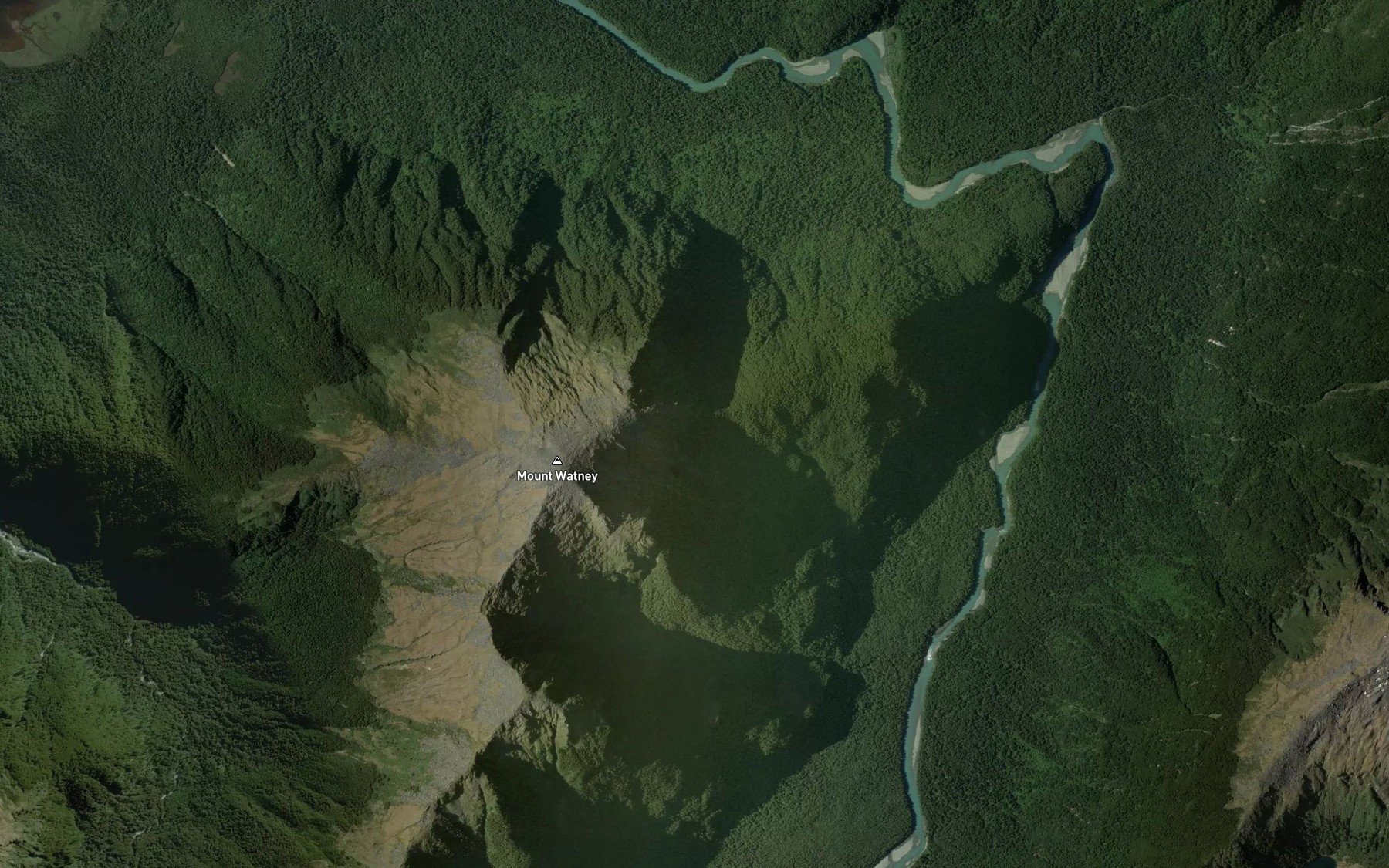 Satellite map of the Micky Creek